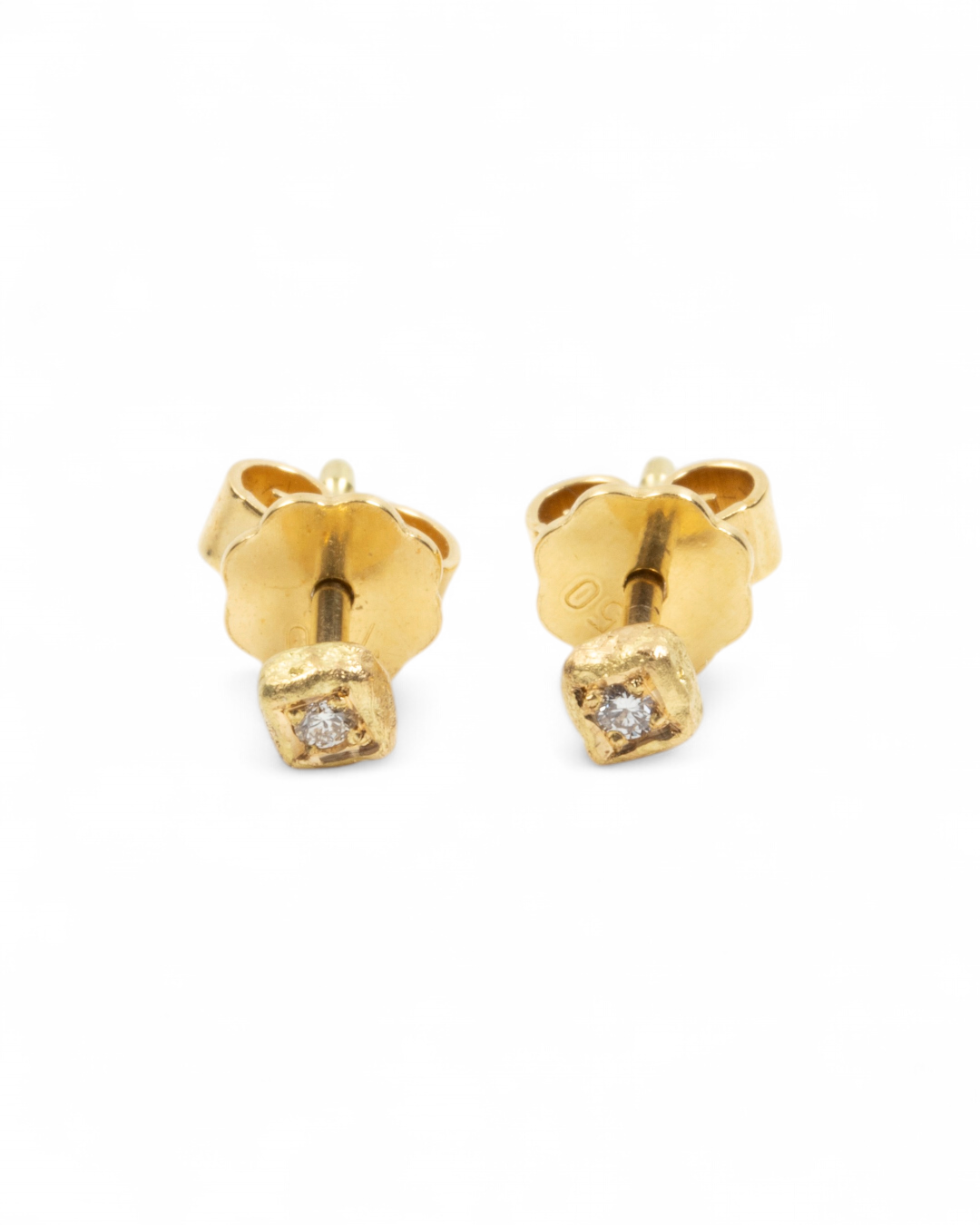 750 Goldohrstecker mit LGD Brillanten (0,02 ct) - Goldschmiede Krack