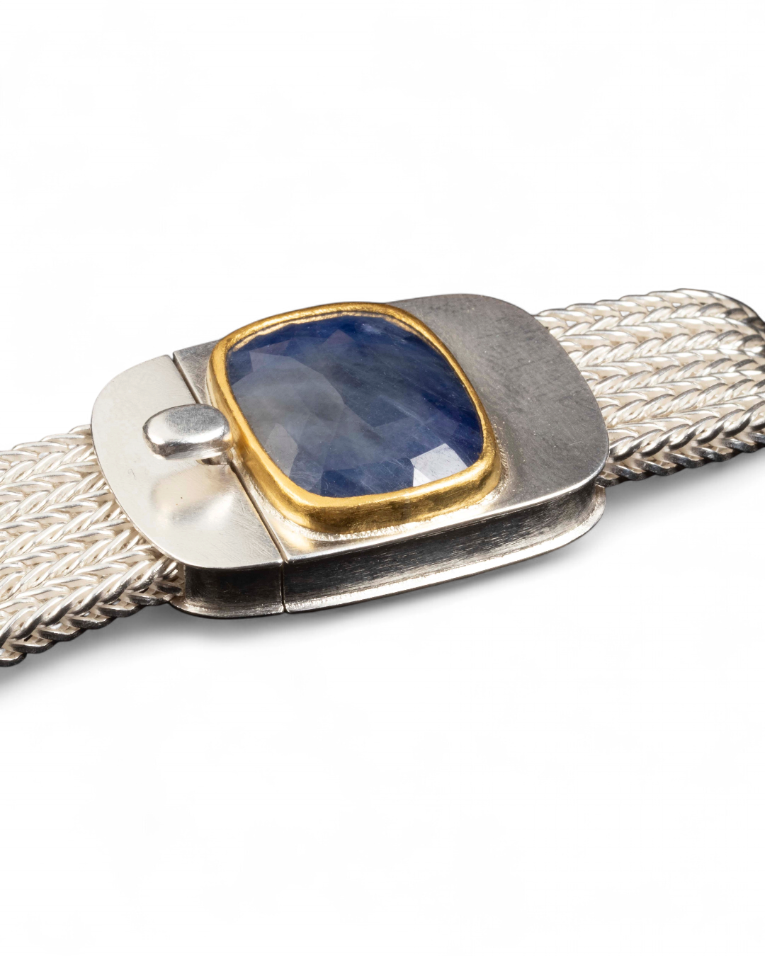 925 Silberarmband mit blauem Saphir (20,75 ct) - Goldschmiede Krack