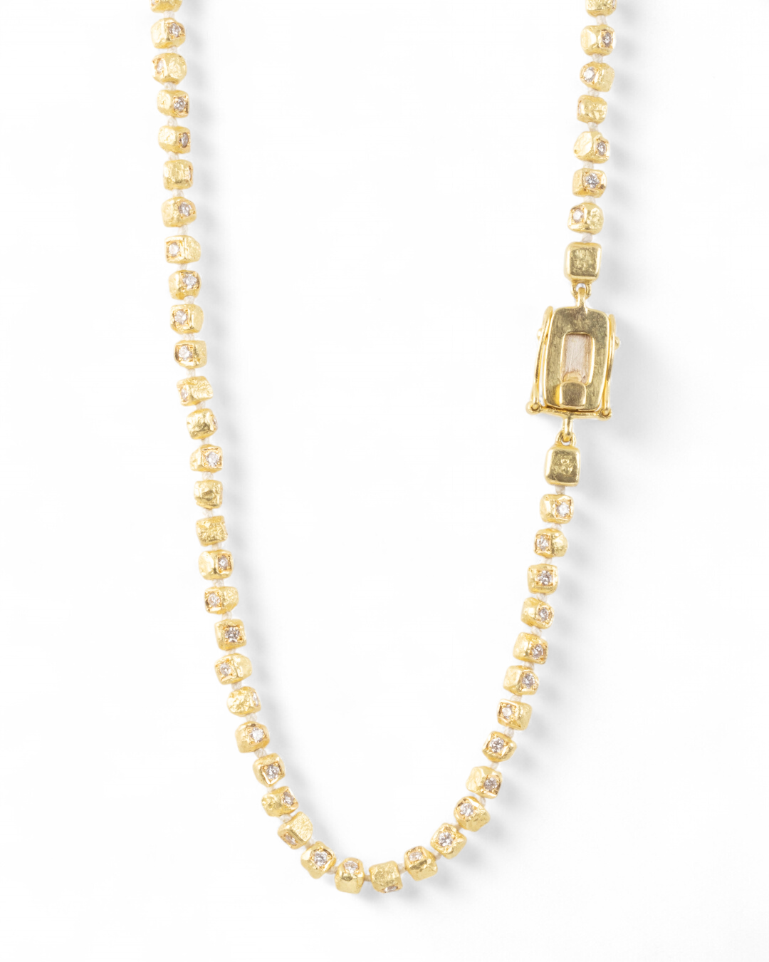 750 Gold Würfelkette mit 250 Brillanten (5,17 ct) - Goldschmiede Krack