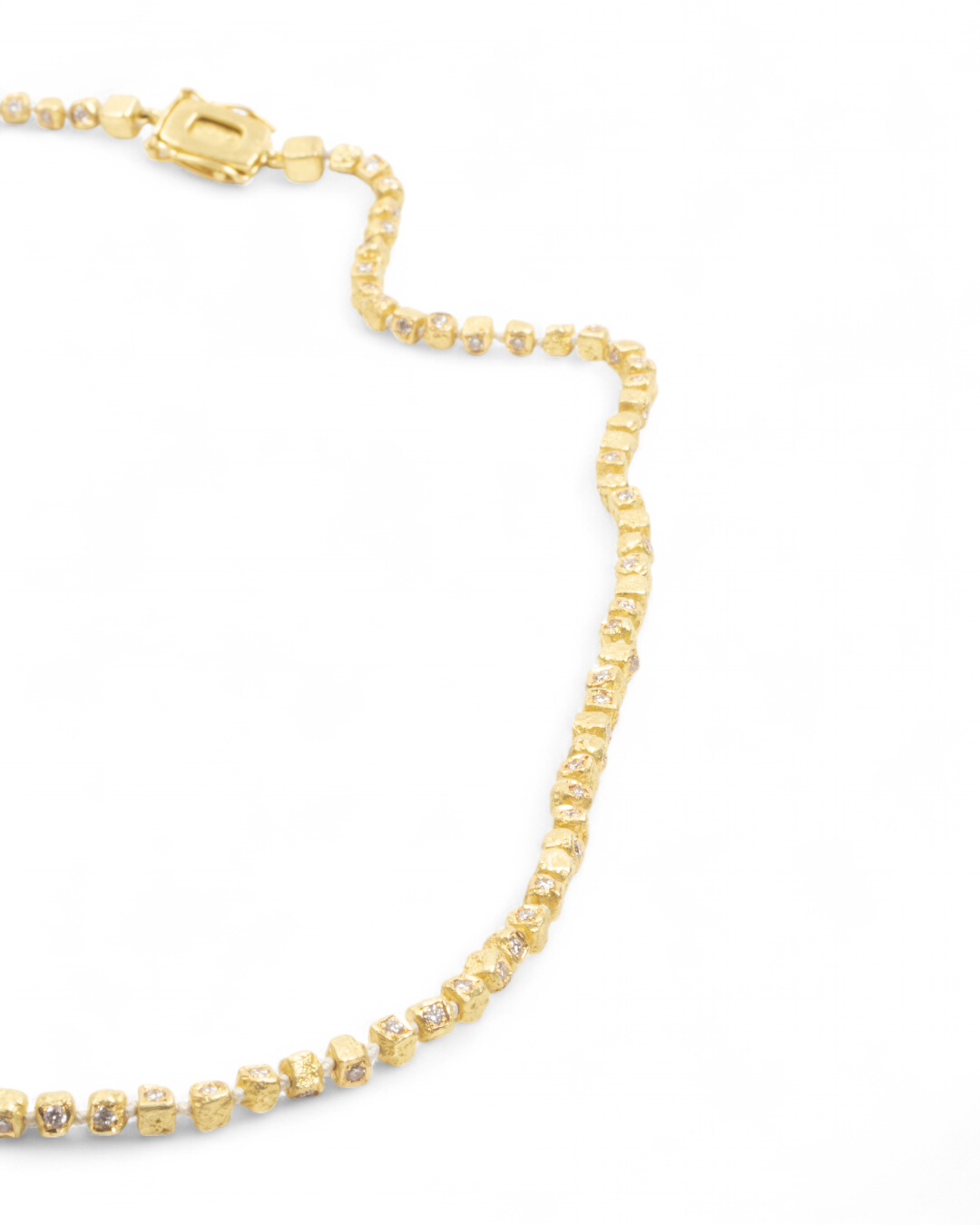 750 Gold Würfelkette mit 250 Brillanten (5,17 ct) - Goldschmiede Krack