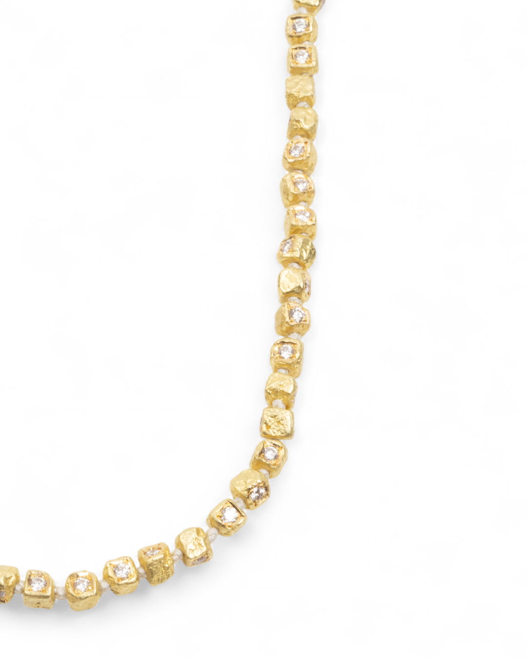 750 Gold Würfelkette mit 250 Brillanten (5,17 ct) - Goldschmiede Krack
