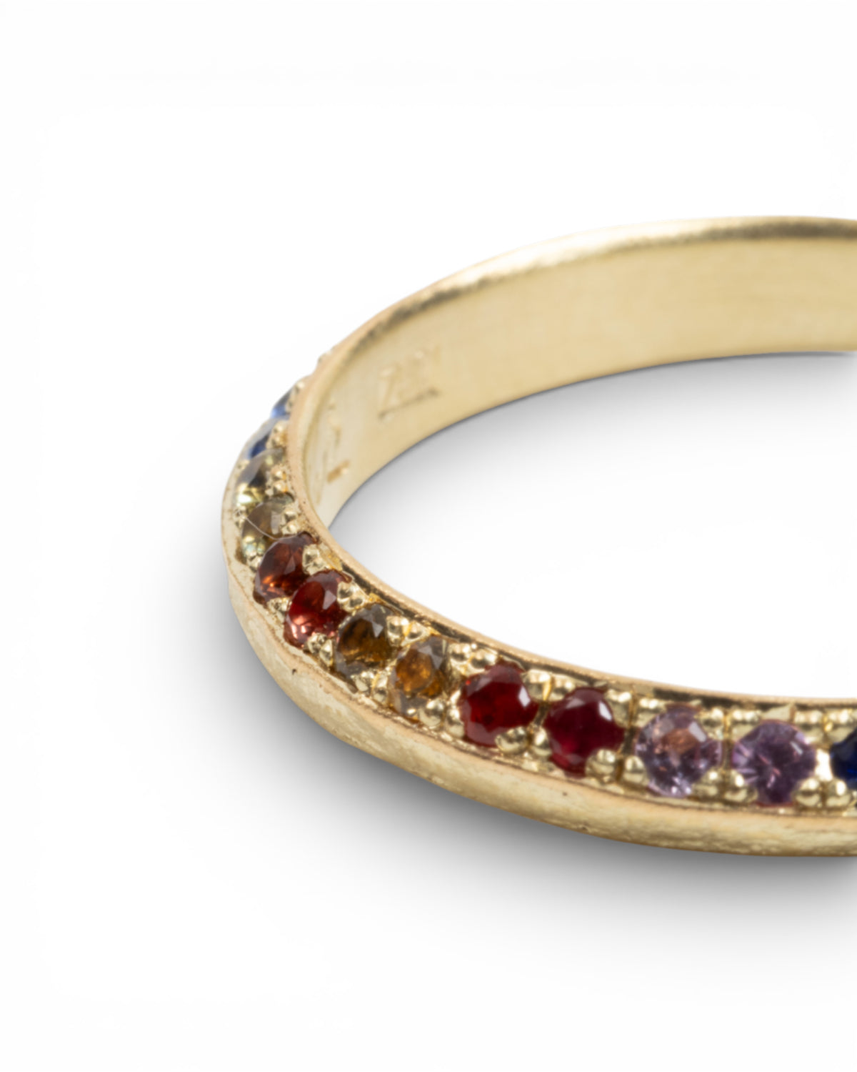 Memoire 750 Goldring mit bunten Saphiren (38 Stk.) - Goldschmiede Krack - Trauringe & Unikatschmuck aus Deidesheim