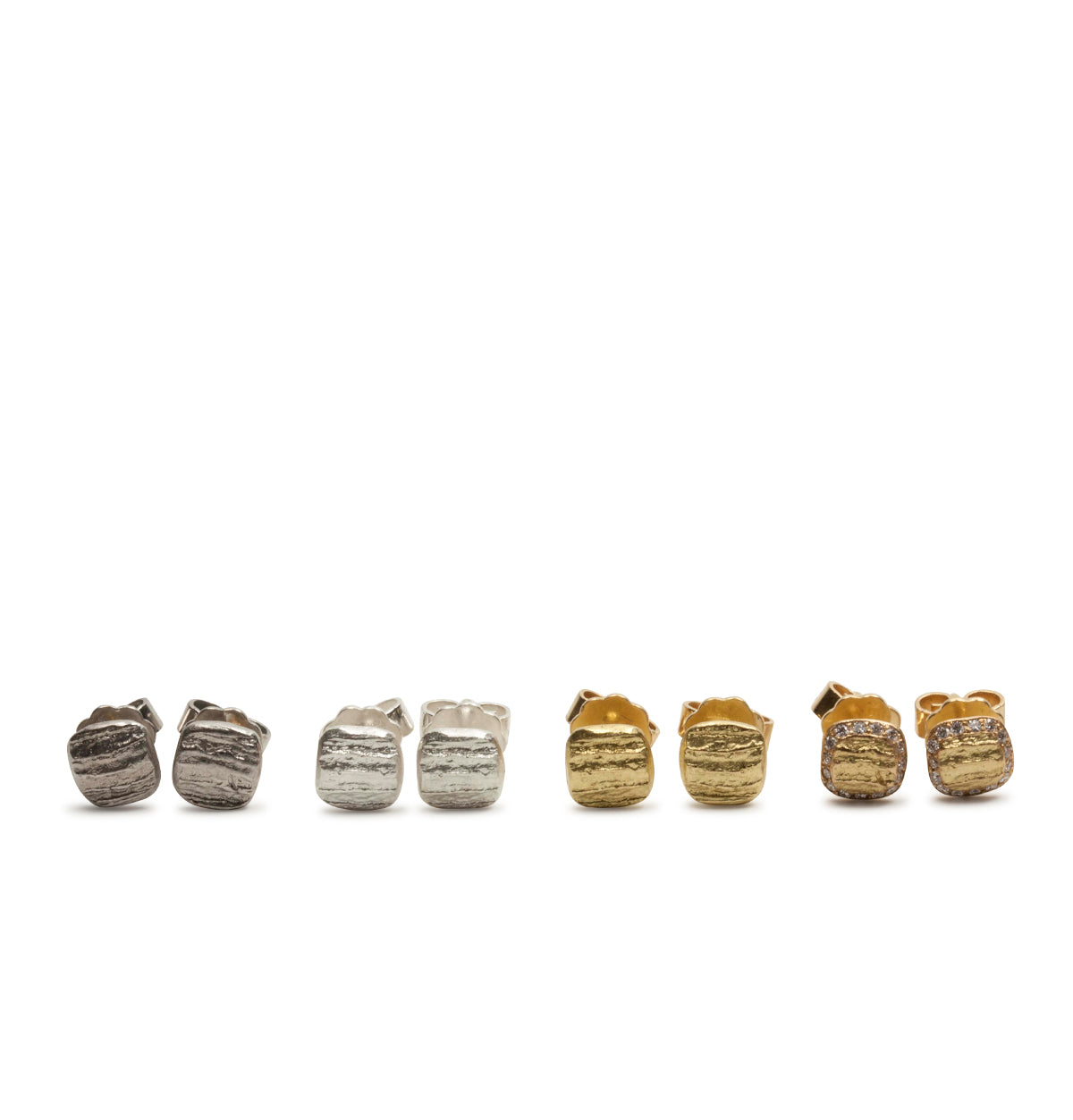 Ohrstecker mit Struktur - 6 mm - Goldschmiede Krack - Trauringe & Unikatschmuck aus Deidesheim
