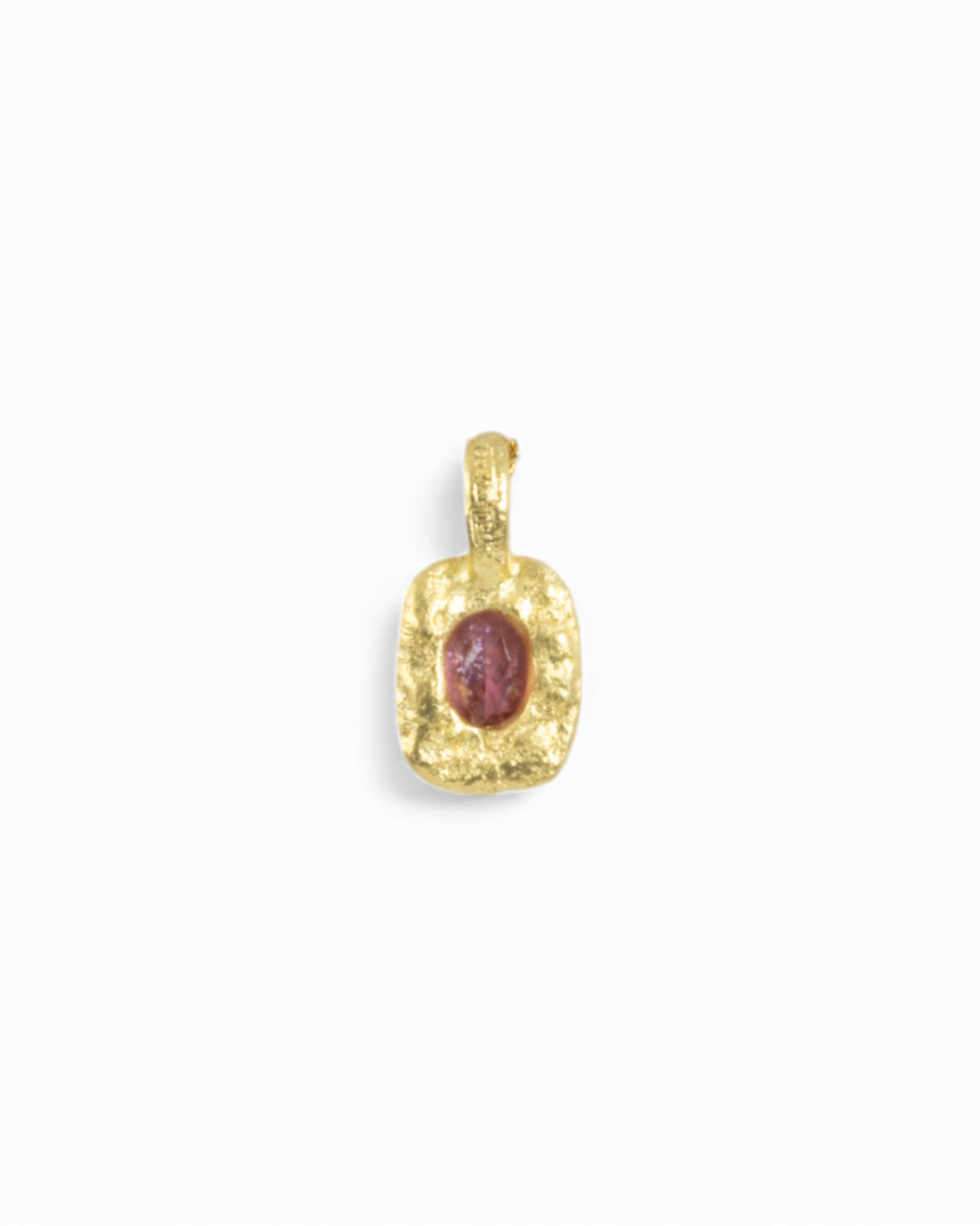 Organisch-eckiger 750 Goldanhänger mit pinkem Turmalin (0.91 ct) - Goldschmiede Krack - Trauringe & Unikatschmuck aus Deidesheim