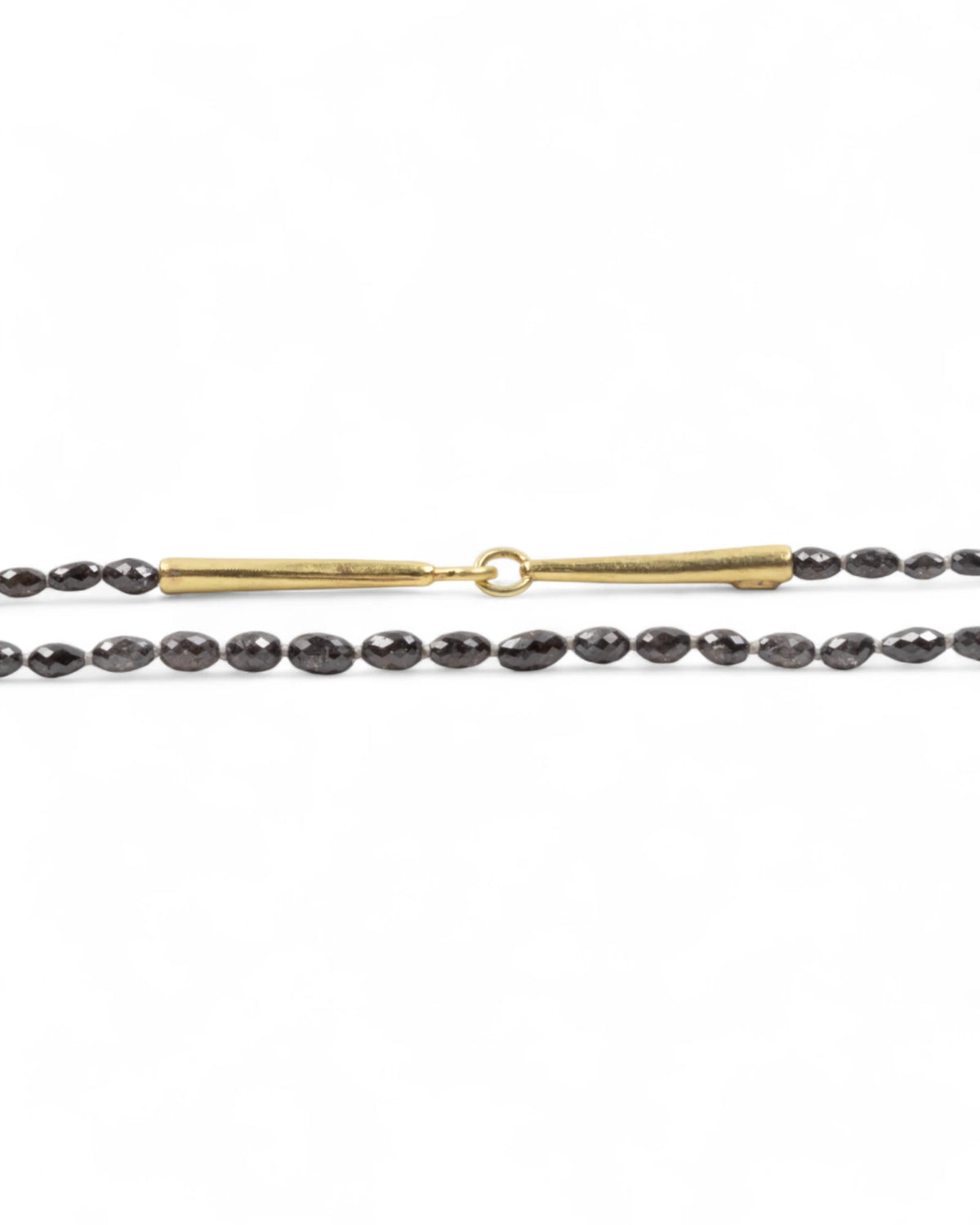 Schwarze Diamantkette (23.10. ct) mit 750 Gold-Häkchenverschluss