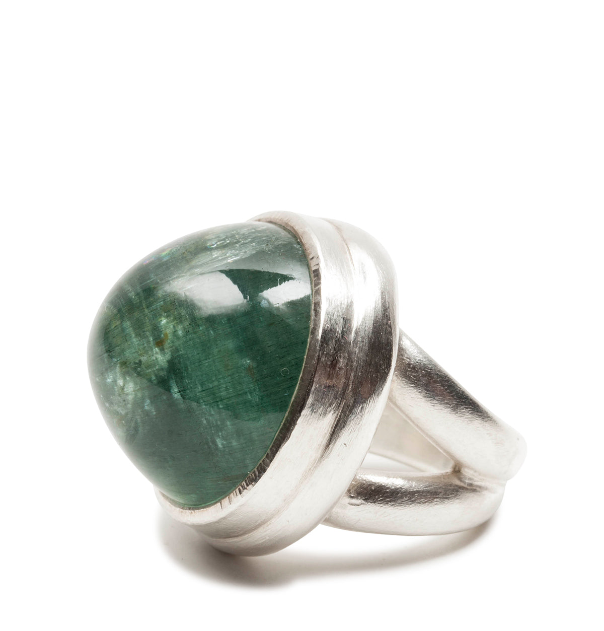 Sehr großer 925 Silberring mit grünblauem Aquamarin - Goldschmiede Krack - Trauringe & Unikatschmuck aus Deidesheim