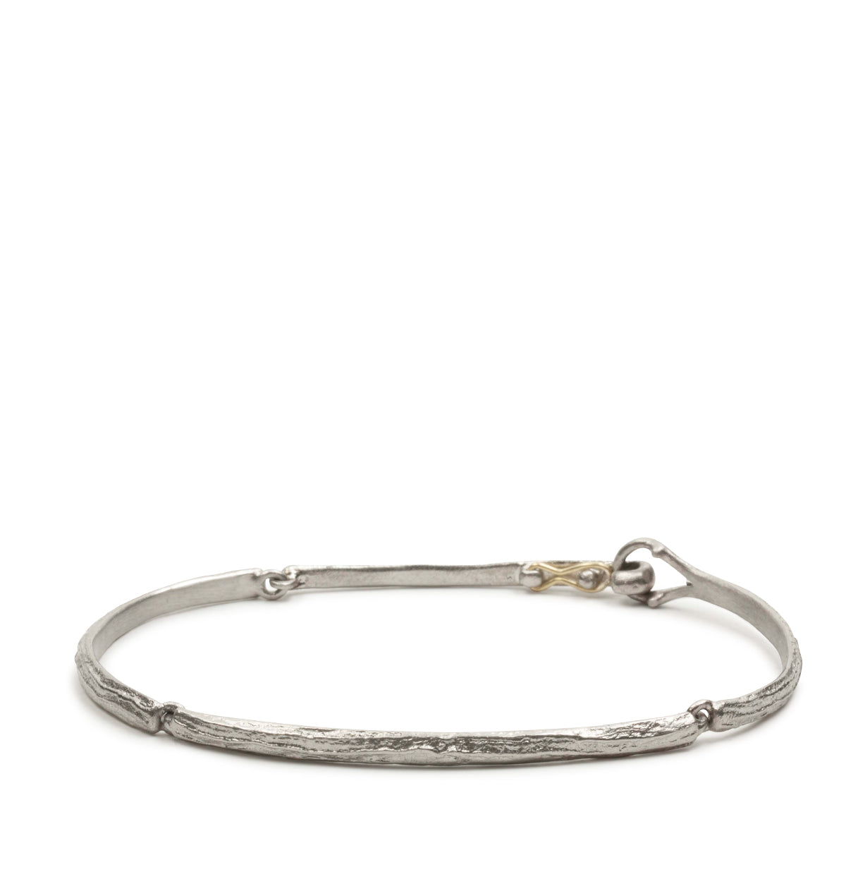 Strukturiertes 950 Platinarmband mit Brillanten