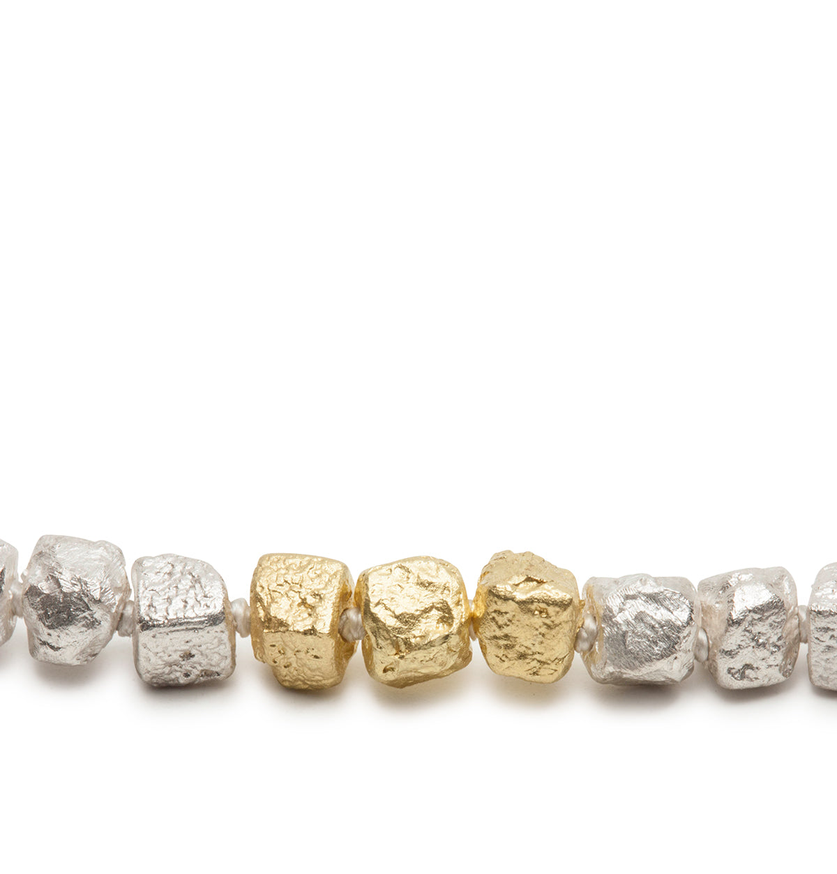 Würfelarmband aus 925 Silber und 750 Gold