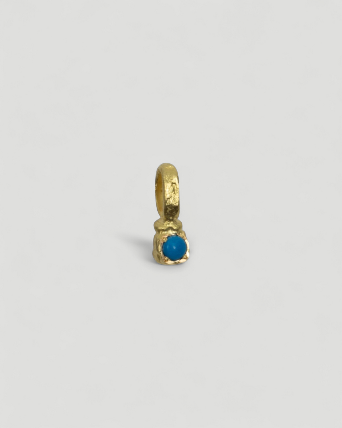 Zarter Würfelanhänger aus 750 Gold mit Türkis (2 mm)