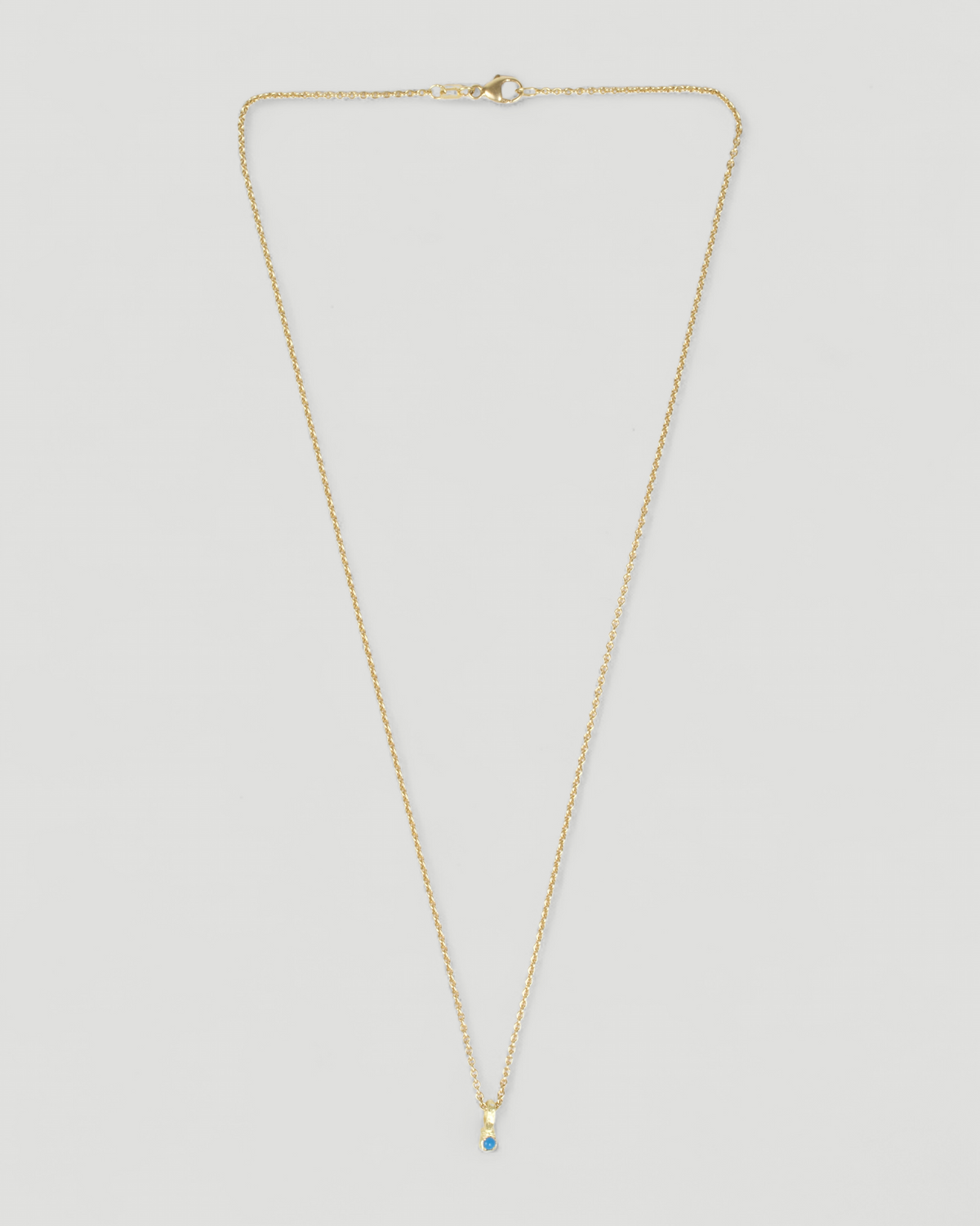 Zarter Würfelanhänger aus 750 Gold mit Türkis (2 mm), Ansicht 2