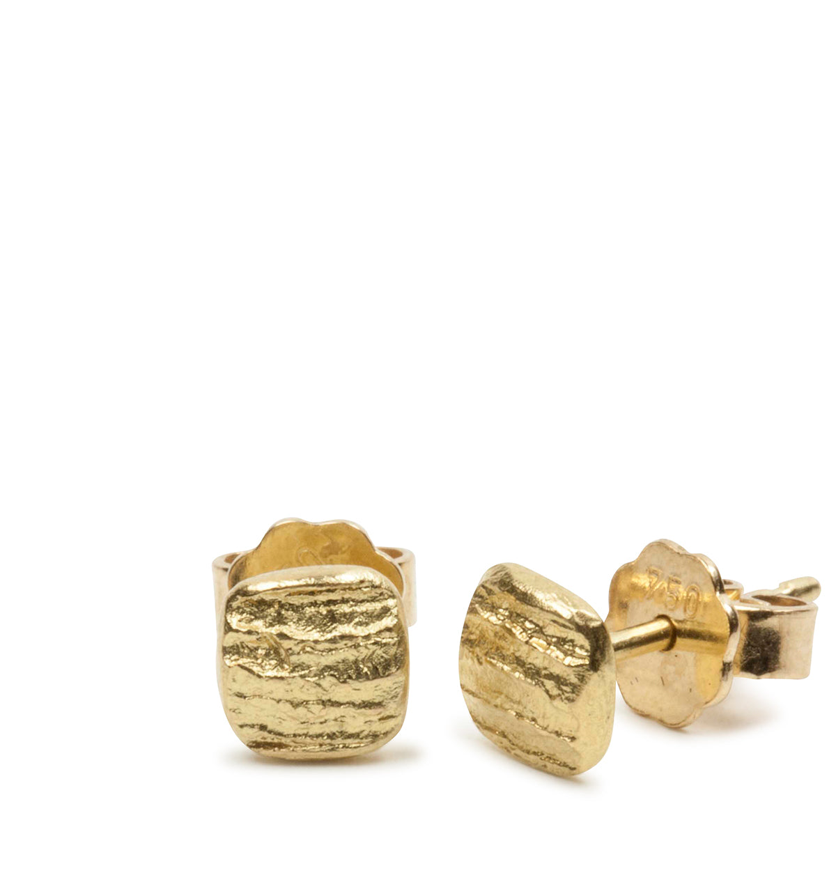 Ohrstecker mit Struktur - 6 mm - Goldschmiede Krack - Trauringe & Unikatschmuck aus Deidesheim