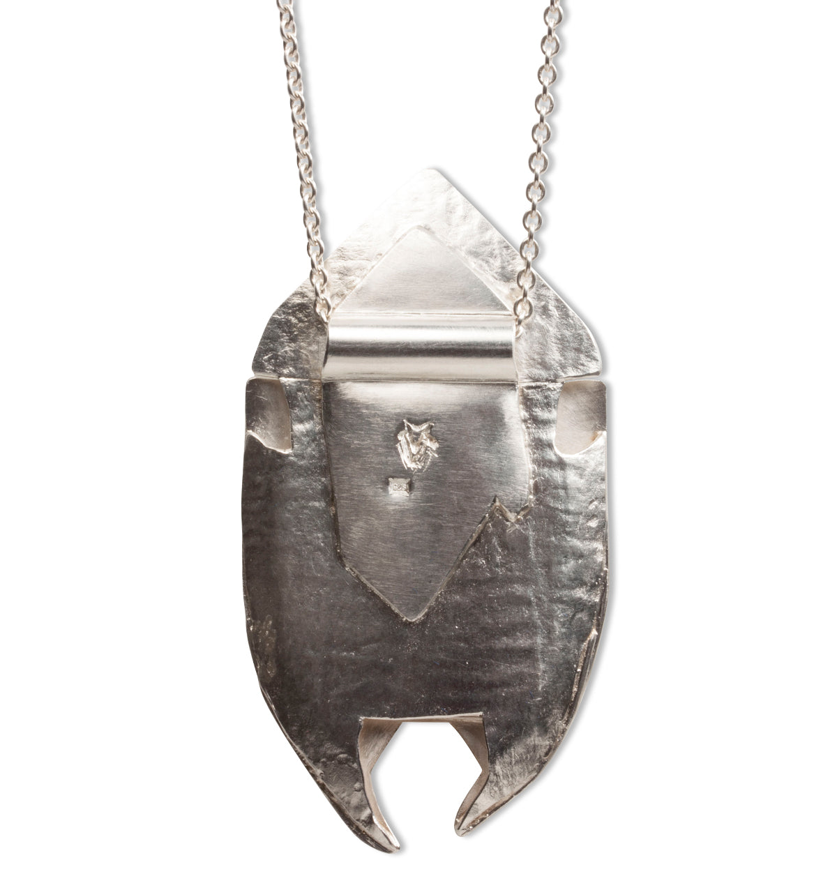 Großer 925 Silberanhänger mit Prasiolith und 750 Gold