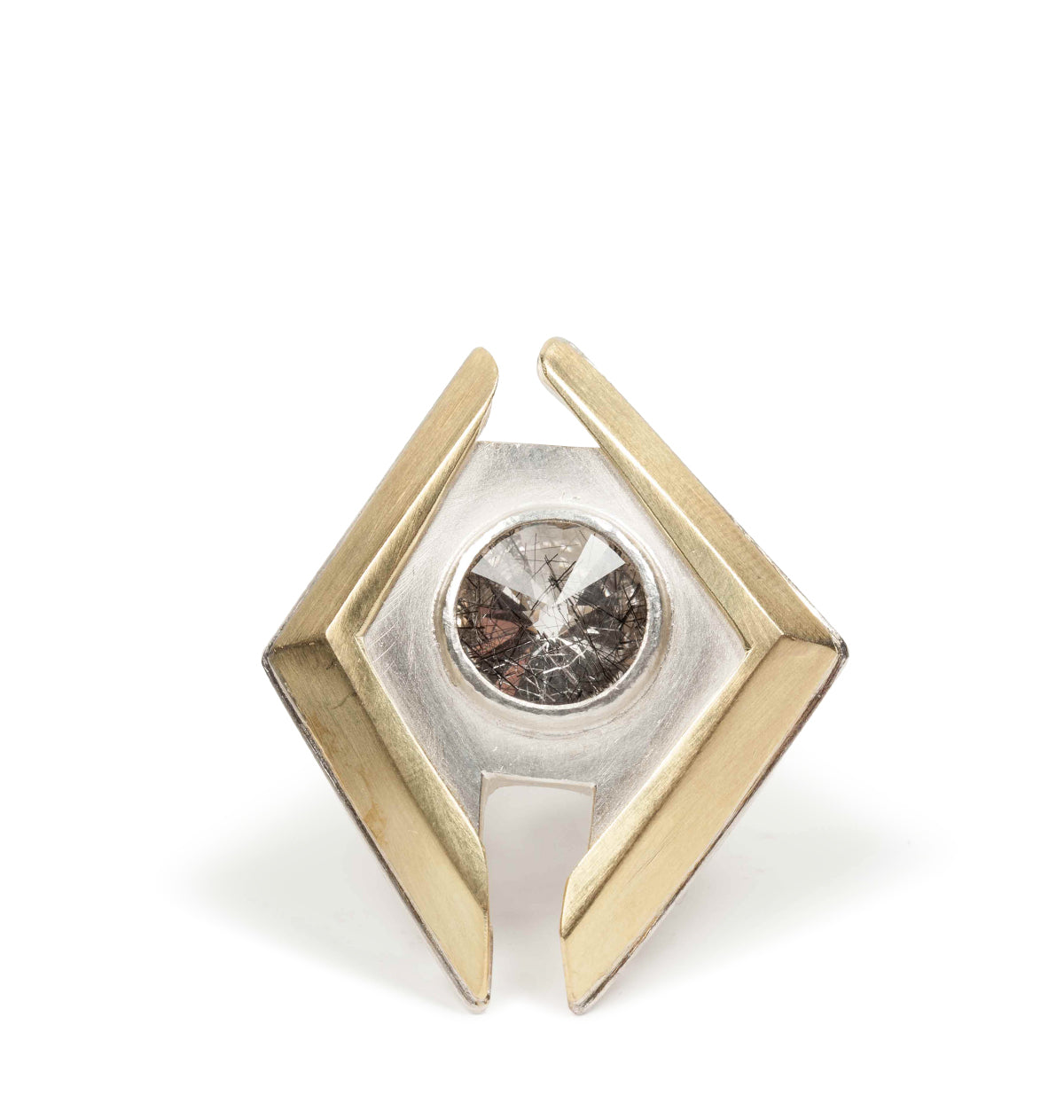Turmalin Quarz 925 Silberring
