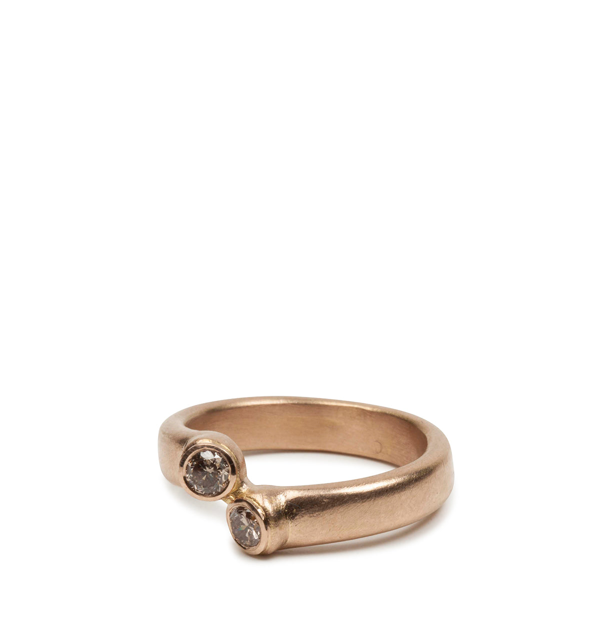 750 Rotgoldring mit braunen Vintage Brillanten - Goldschmiede Krack - Trauringe & Unikatschmuck aus Deidesheim