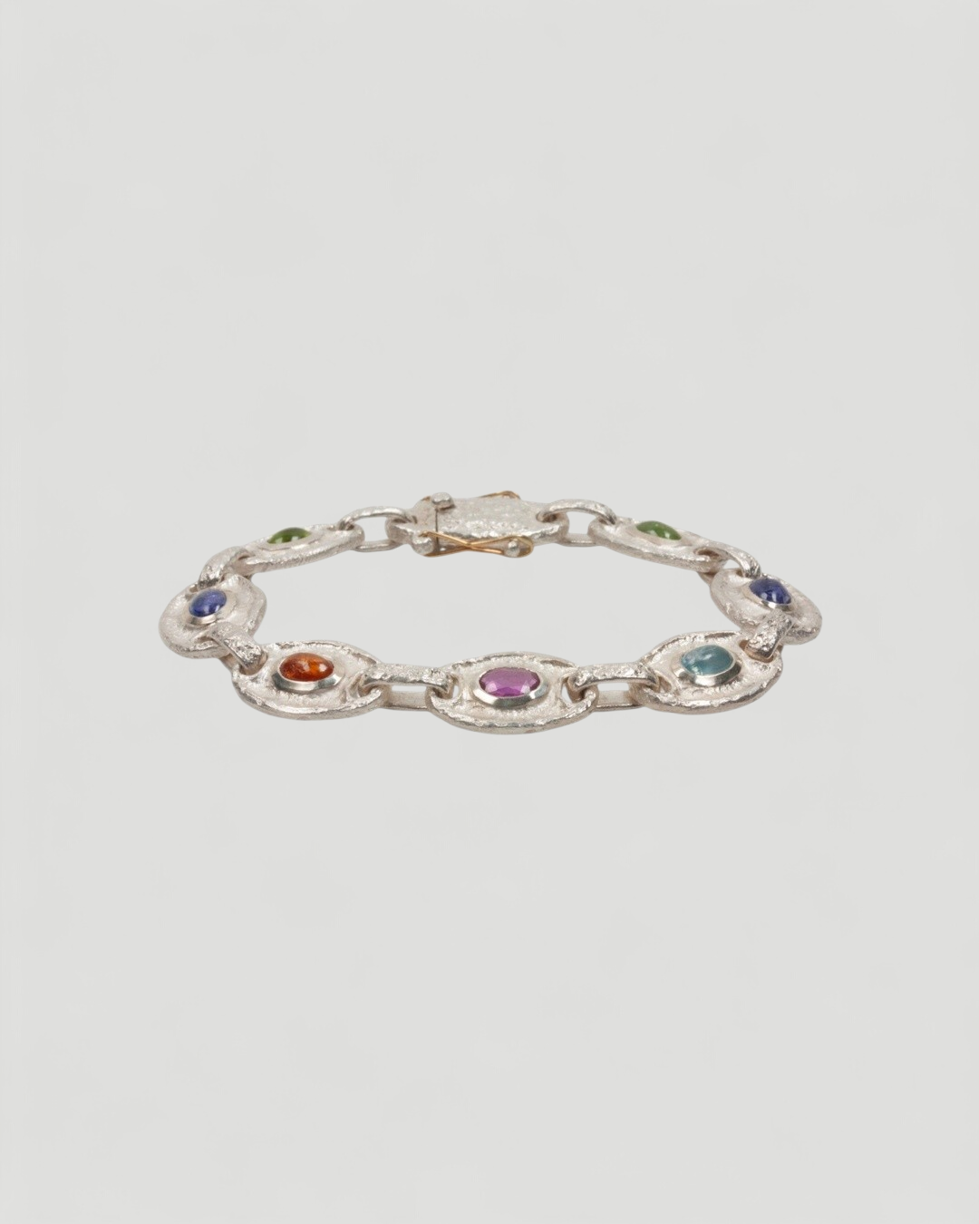 925 Silberarmband mit bunten Edelsteinen - Goldschmiede Krack