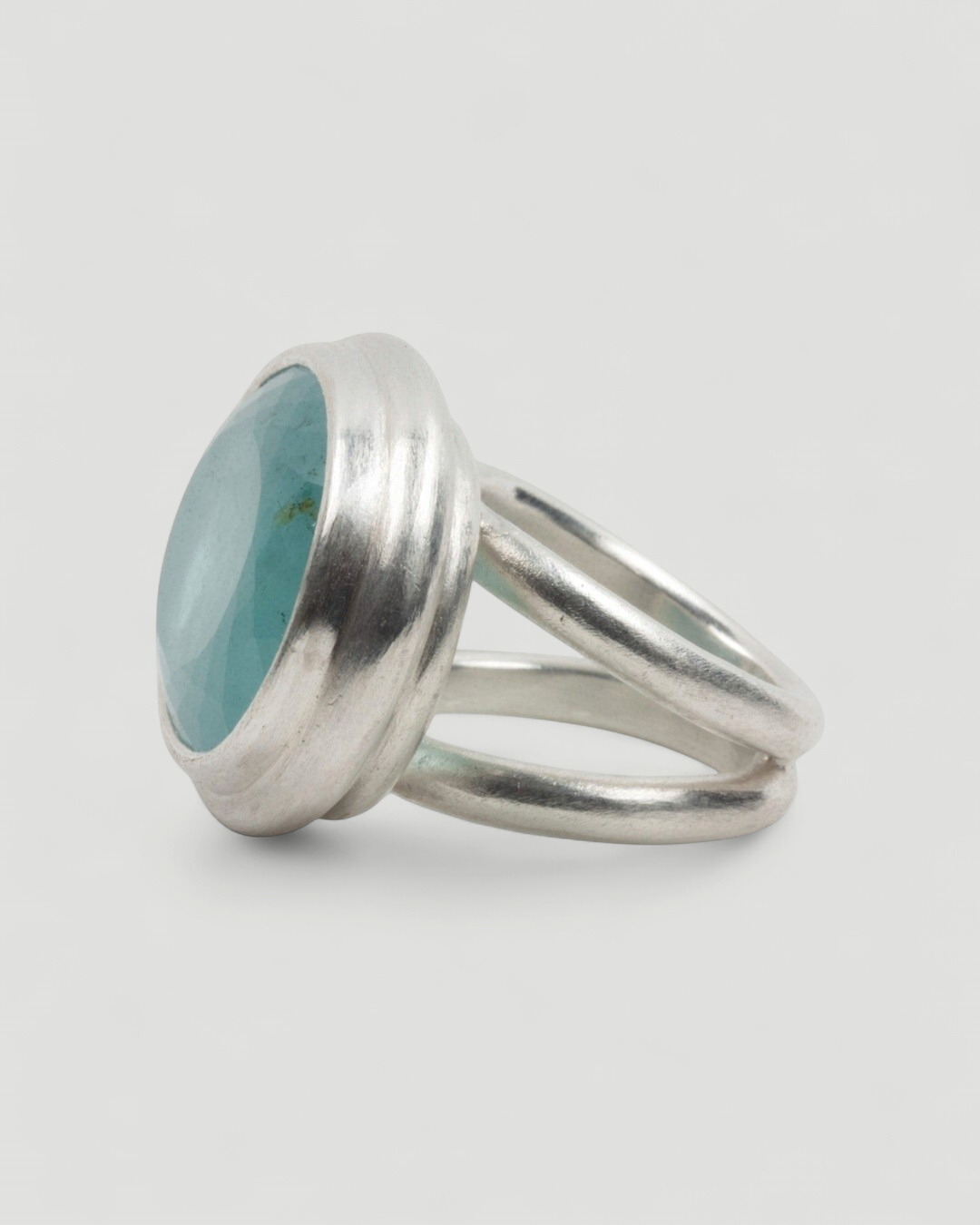 925 Silberring mit großem blauen Aquamarin 49,10 ct - Goldschmiede Krack