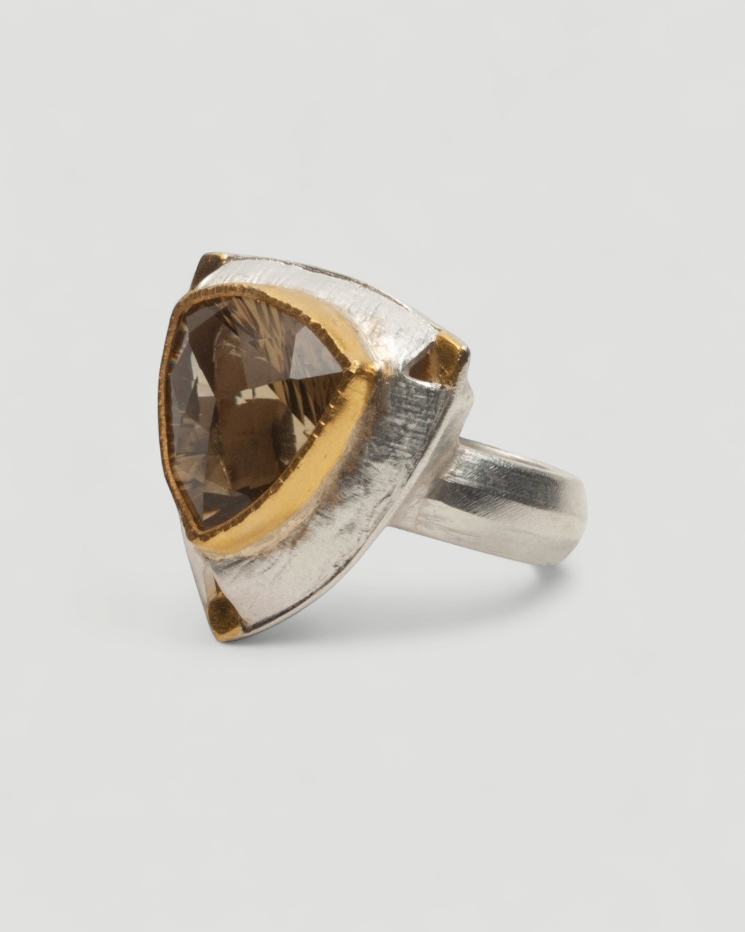 Großer aufwendiger 925 Silberring mit Lemon Citrin (22.5 ct) - Goldschmiede Krack
