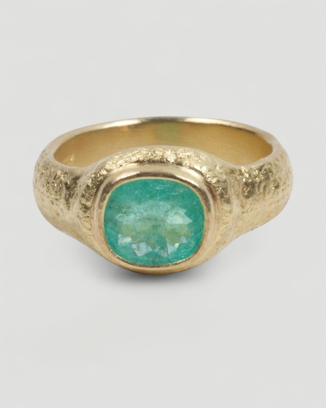 750er Goldring mit Swimmingpool-blauem Paraiba (1,91 ct) - Goldschmiede Krack