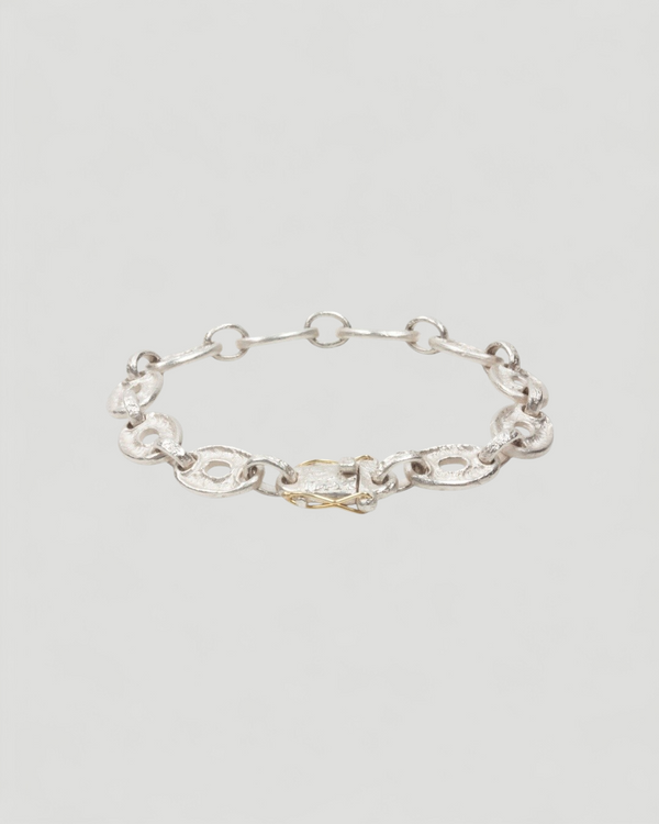 Schlichtes 925 Silber-Gliederarmband ⌀ 10 mm