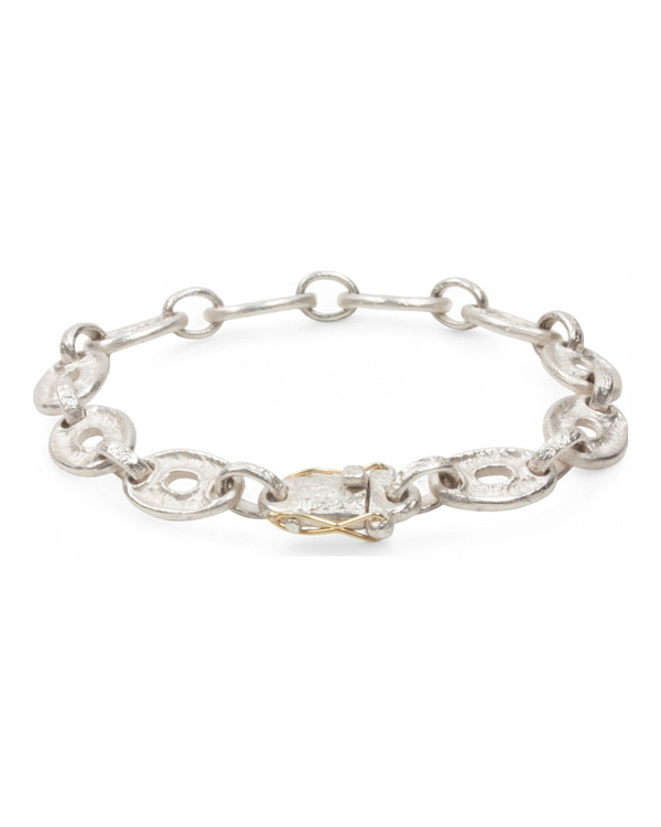 Schlichtes 925 Silber-Gliederarmband ⌀ 10 mm - Goldschmiede Krack - Trauringe & Unikatschmuck aus Deidesheim
