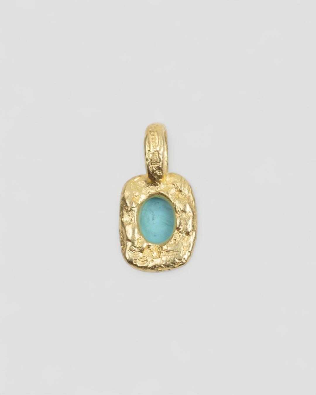 Organisch-eckiger 750 Goldanhänger mit Türkis (0,67 ct) - Goldschmiede Krack