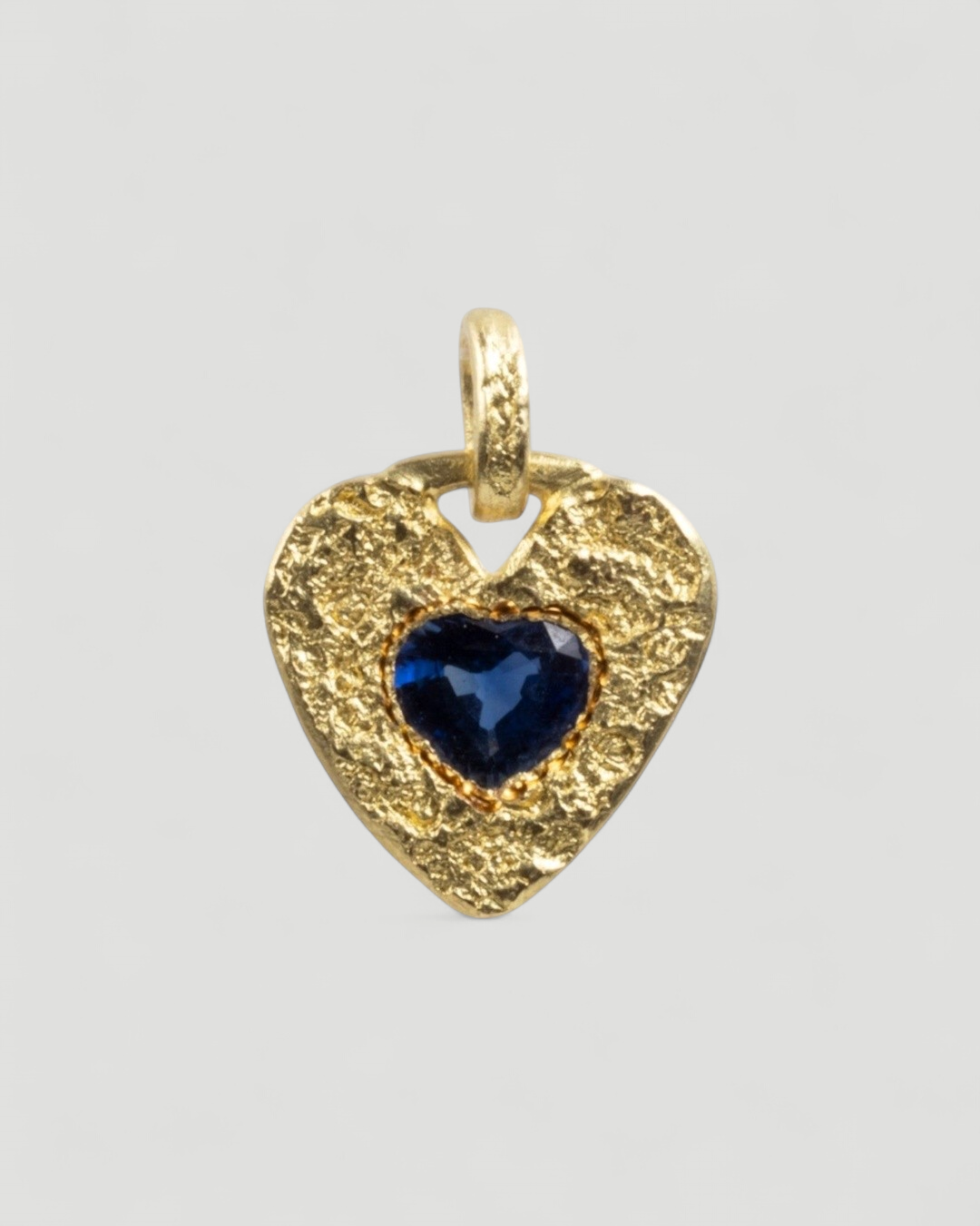 750 Gold-Herzanhänger mit blauem Saphir (0.81 ct) - Goldschmiede Krack