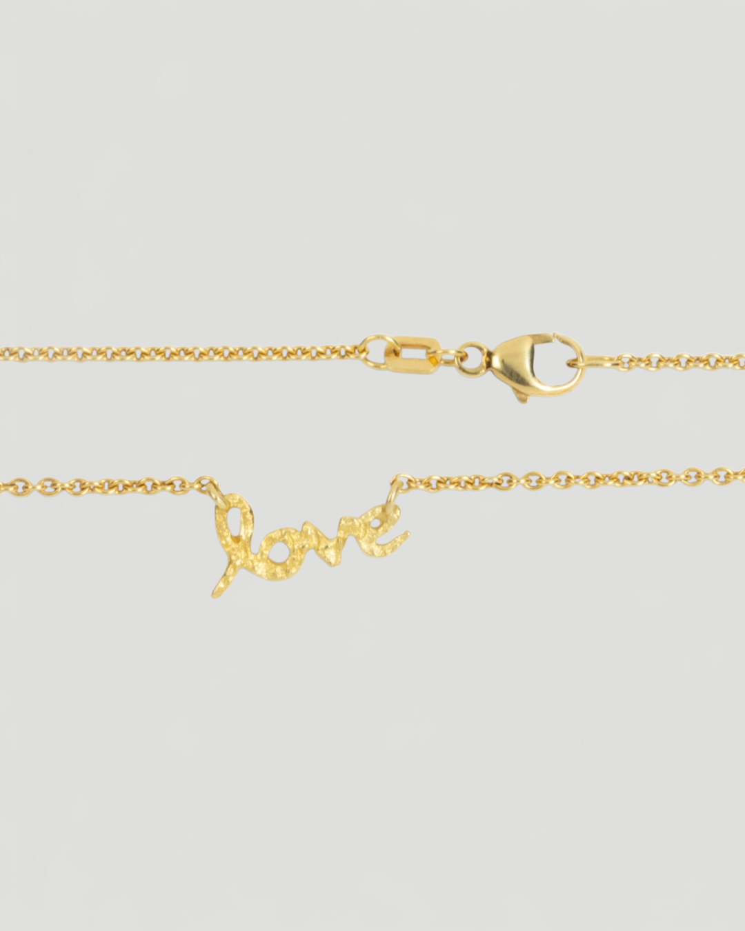 Feine Love 750 Gold Halskette mit Nugget-Struktur - Goldschmiede Krack