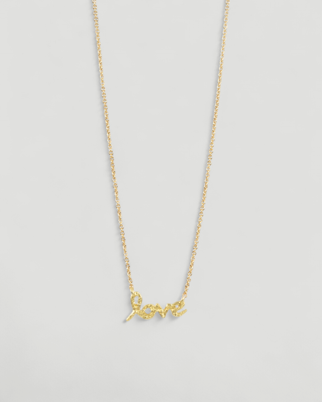 Feine Love 750 Gold Halskette mit Nugget-Struktur - Goldschmiede Krack