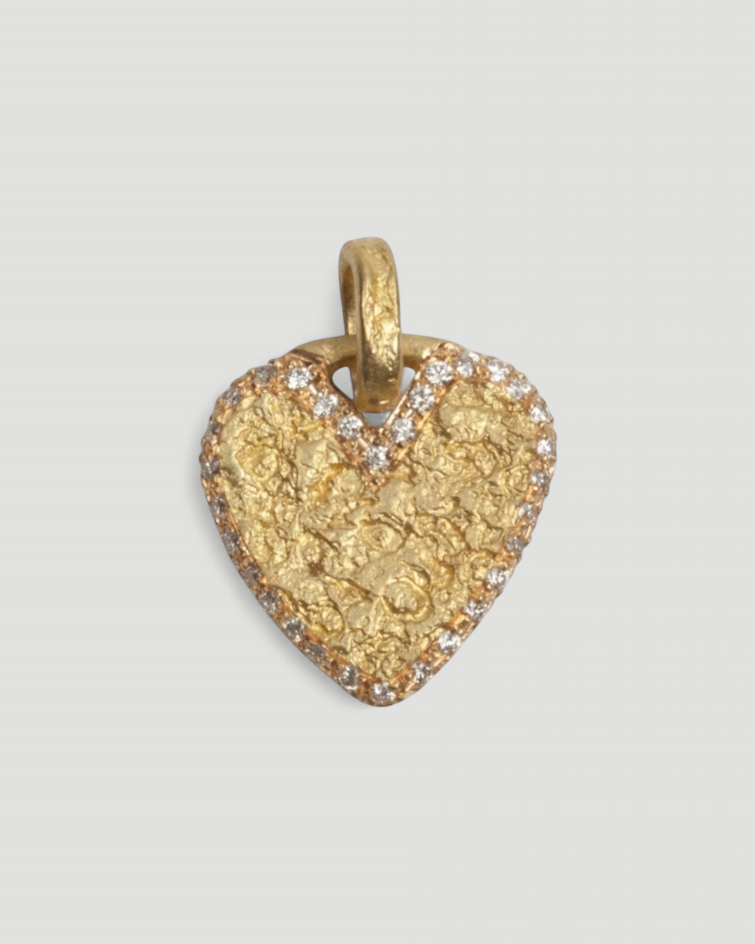 750 Gold Herzanhänger mit LGD Brillanten (0.13 ct) - Goldschmiede Krack