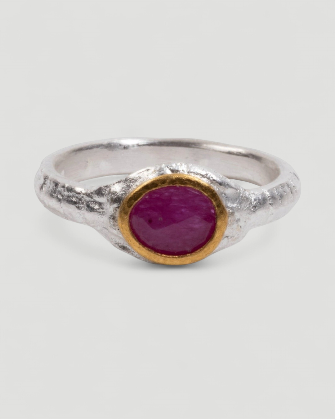 925 Silberring mit pinken Rubin (0.92 ct) - Goldschmiede Krack