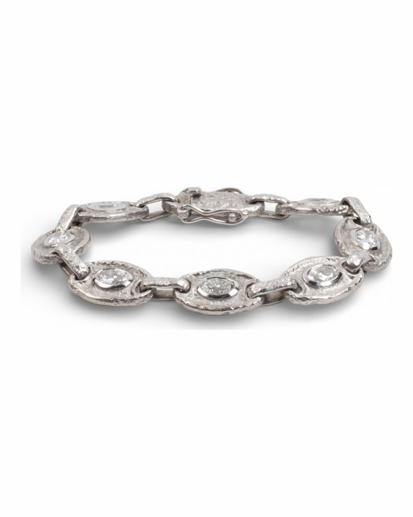 750 Weißgold Armband mit LG Diamanten (5.14 ct) - Goldschmiede Krack - Trauringe & Unikatschmuck aus Deidesheim