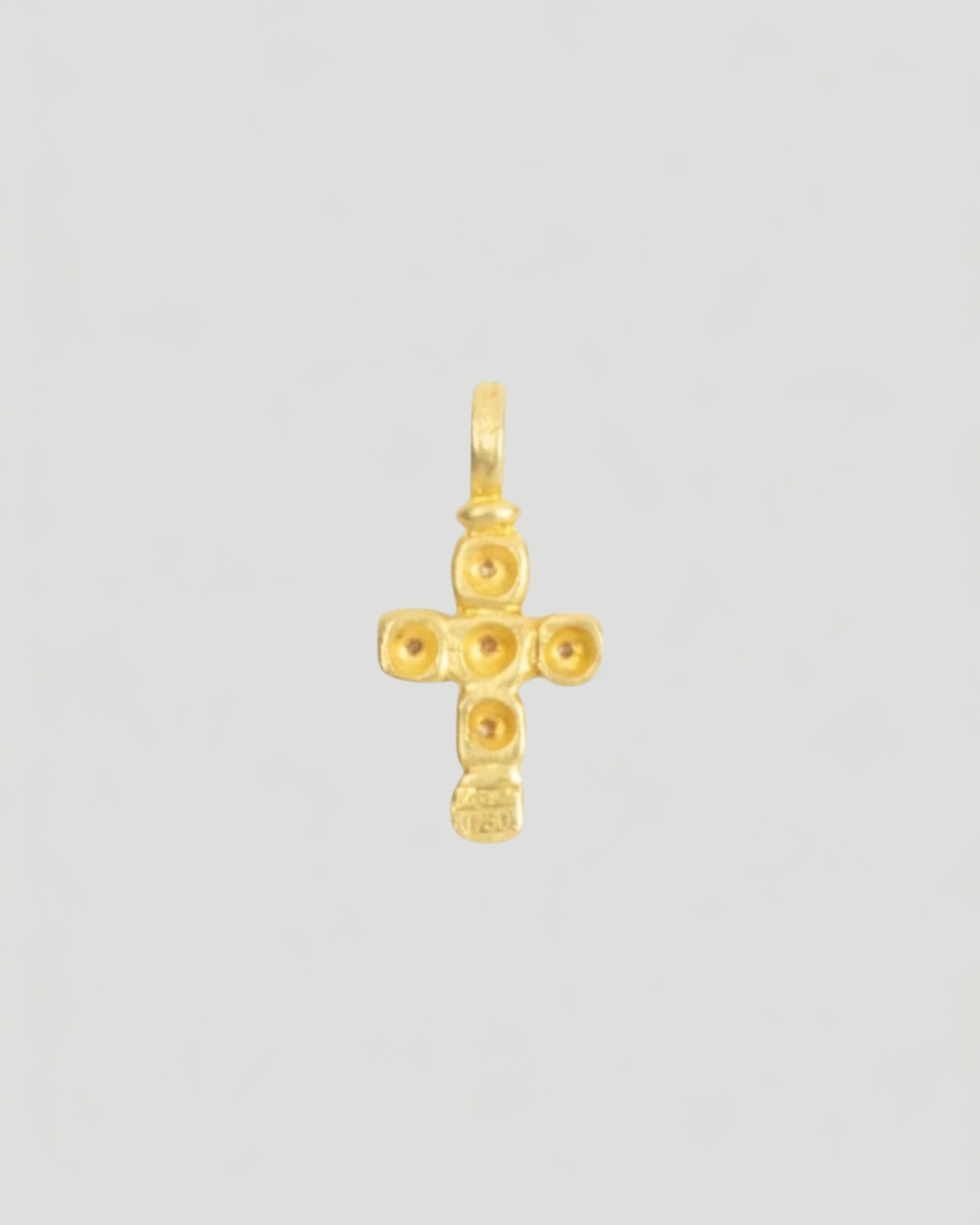 Zierlicher Kreuzanhänger aus 750 Gelbgold mit Brillanten (0,12 ct) - Goldschmiede Krack