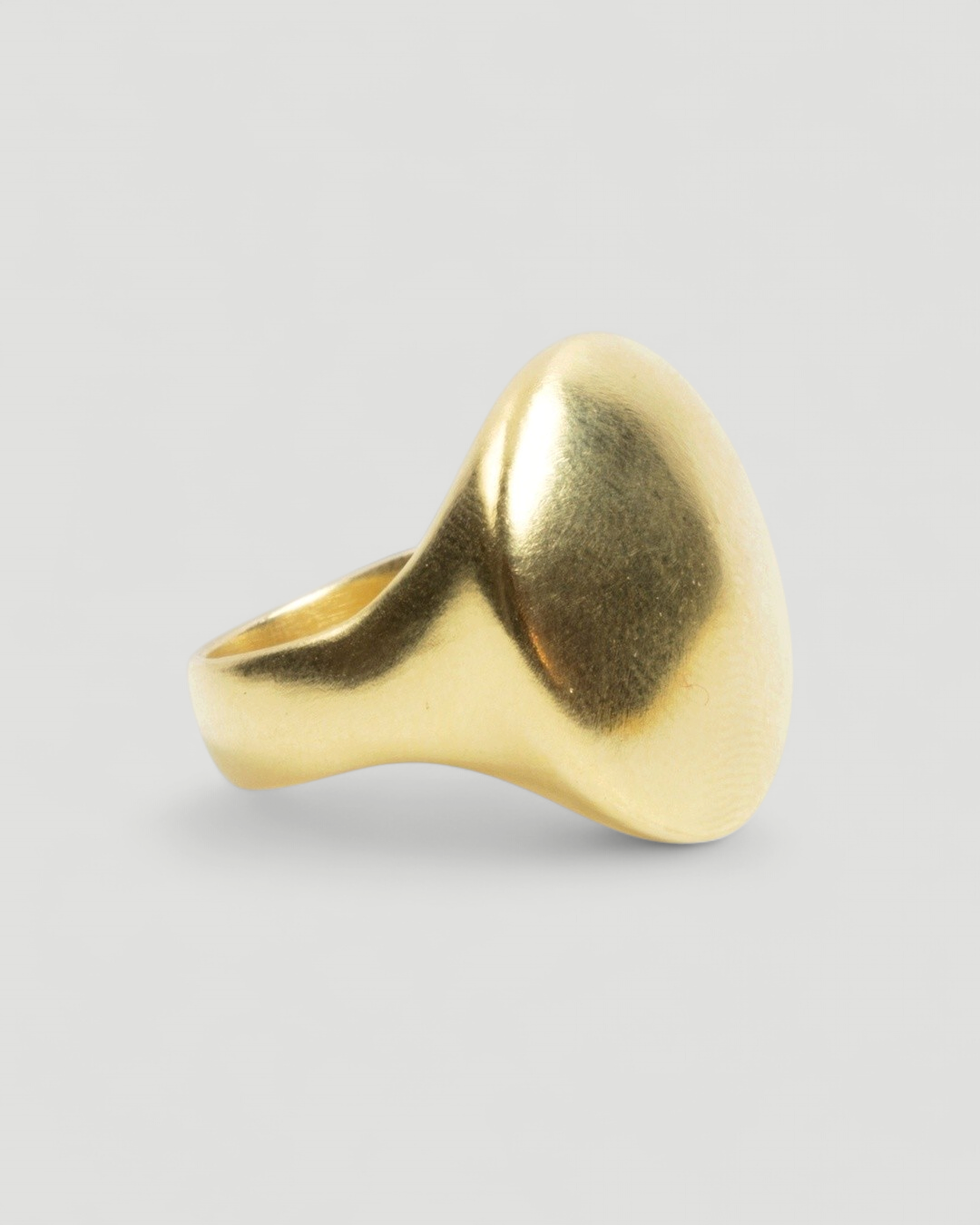 Großer runder 750 Gelbgold Ring - Goldschmiede Krack