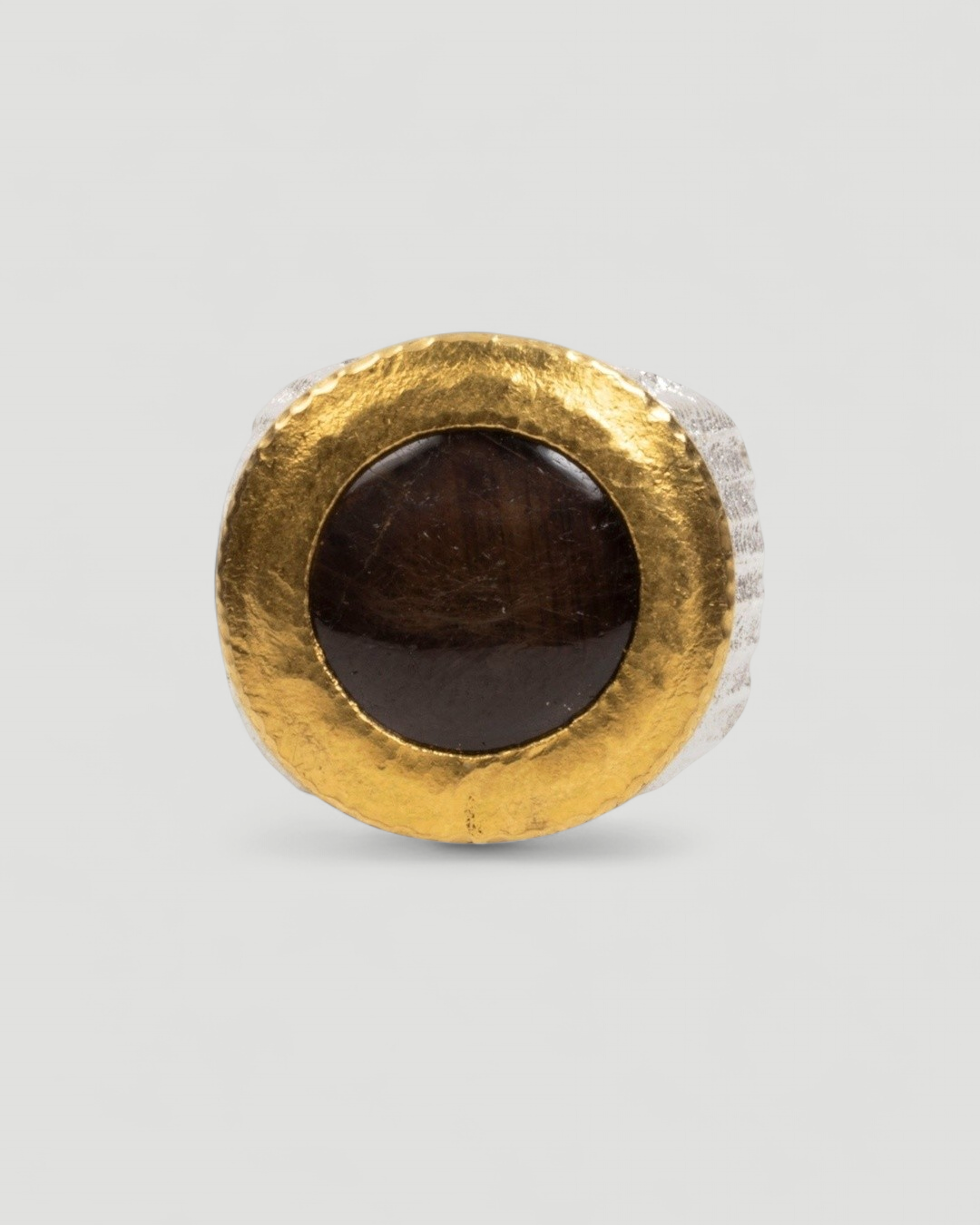 925 Silberring mit Sternsaphir (16,54 ct) und 999 Feingold - Goldschmiede Krack
