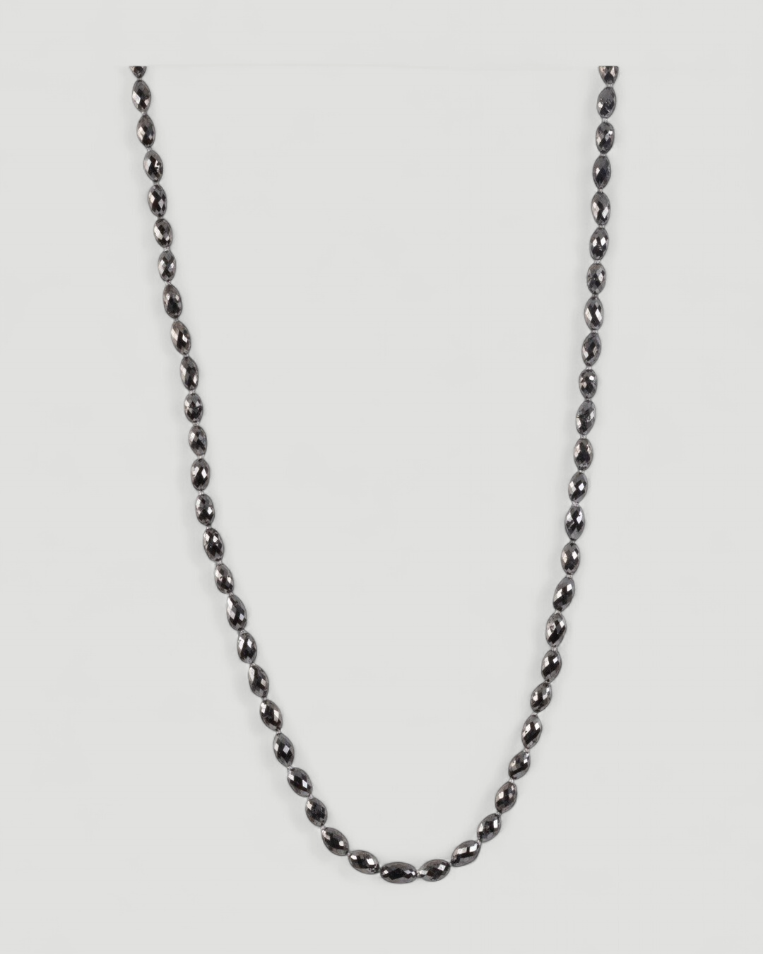 Große schwarze Diamantkette (47,85 ct) mit 750 Gold Verschluss - Goldschmiede Krack