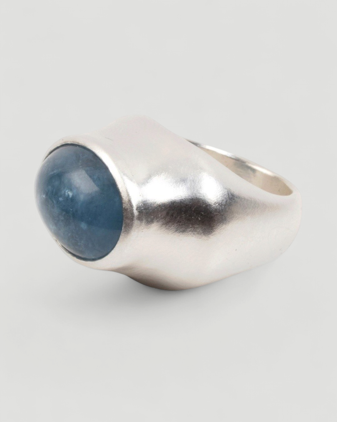 Großer 925 Silberring mit blauem Aquamarin (26,05 ct) - Goldschmiede Krack