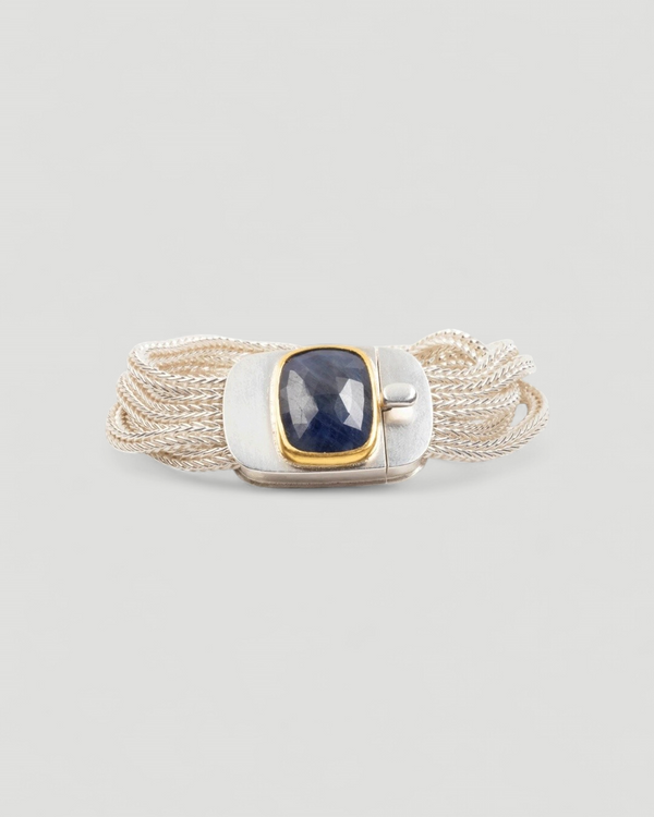 925 Silberarmband mit blauem Saphir (20,75 ct)