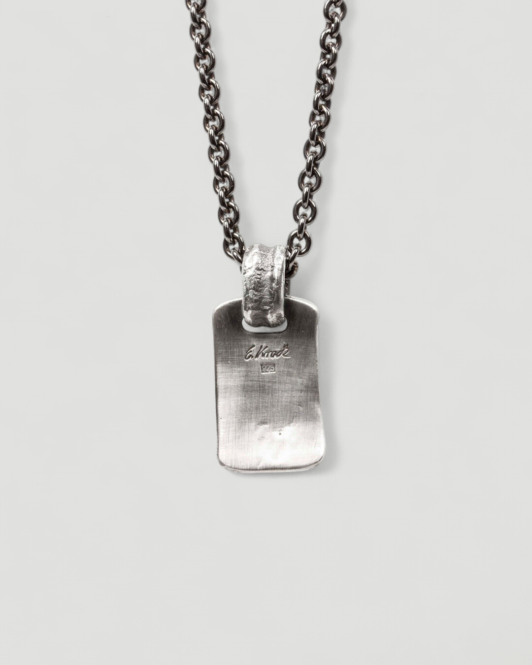 Schwarz rhodinierter "Doc-Tag Tarmac" Anhänger aus 925 Silber - Goldschmiede Krack