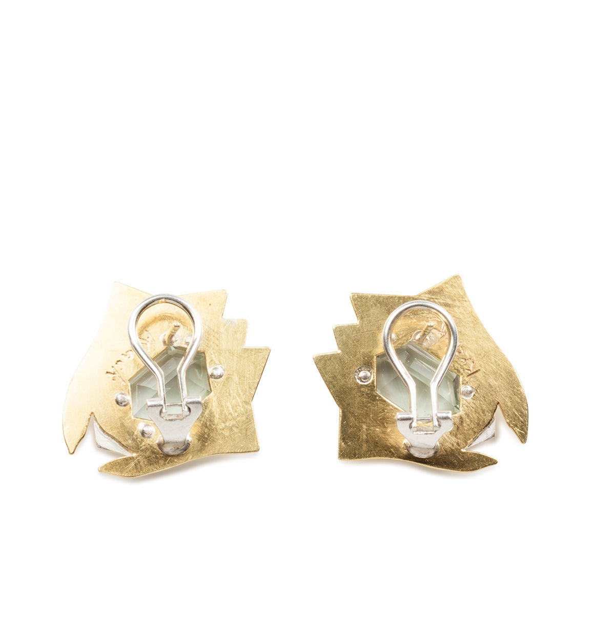 Prasiolith Ohrclips - Goldschmiede Krack