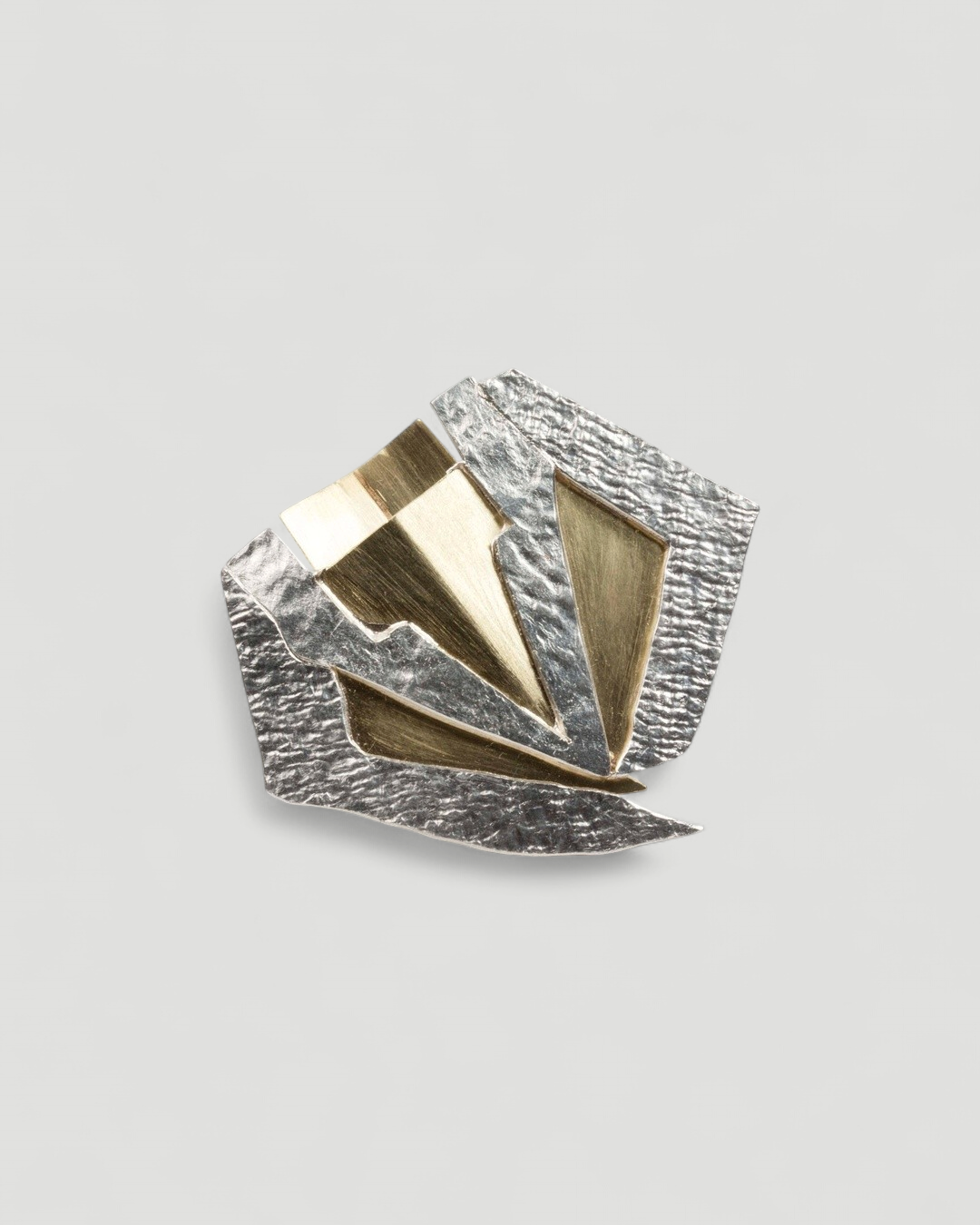 925 Silberbrosche mit 750 Gold - Goldschmiede Krack