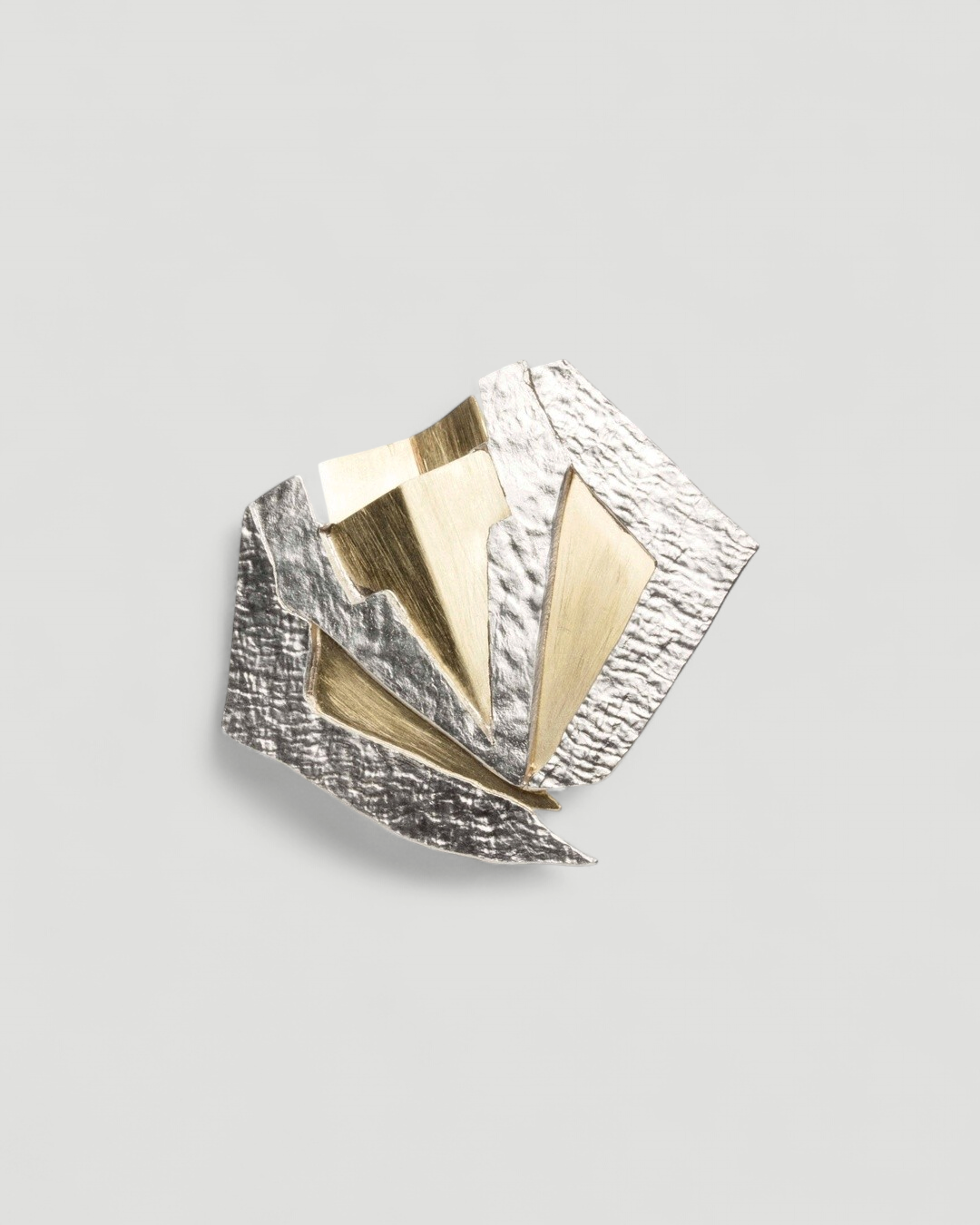 925 Silberbrosche mit 750 Gold - Goldschmiede Krack