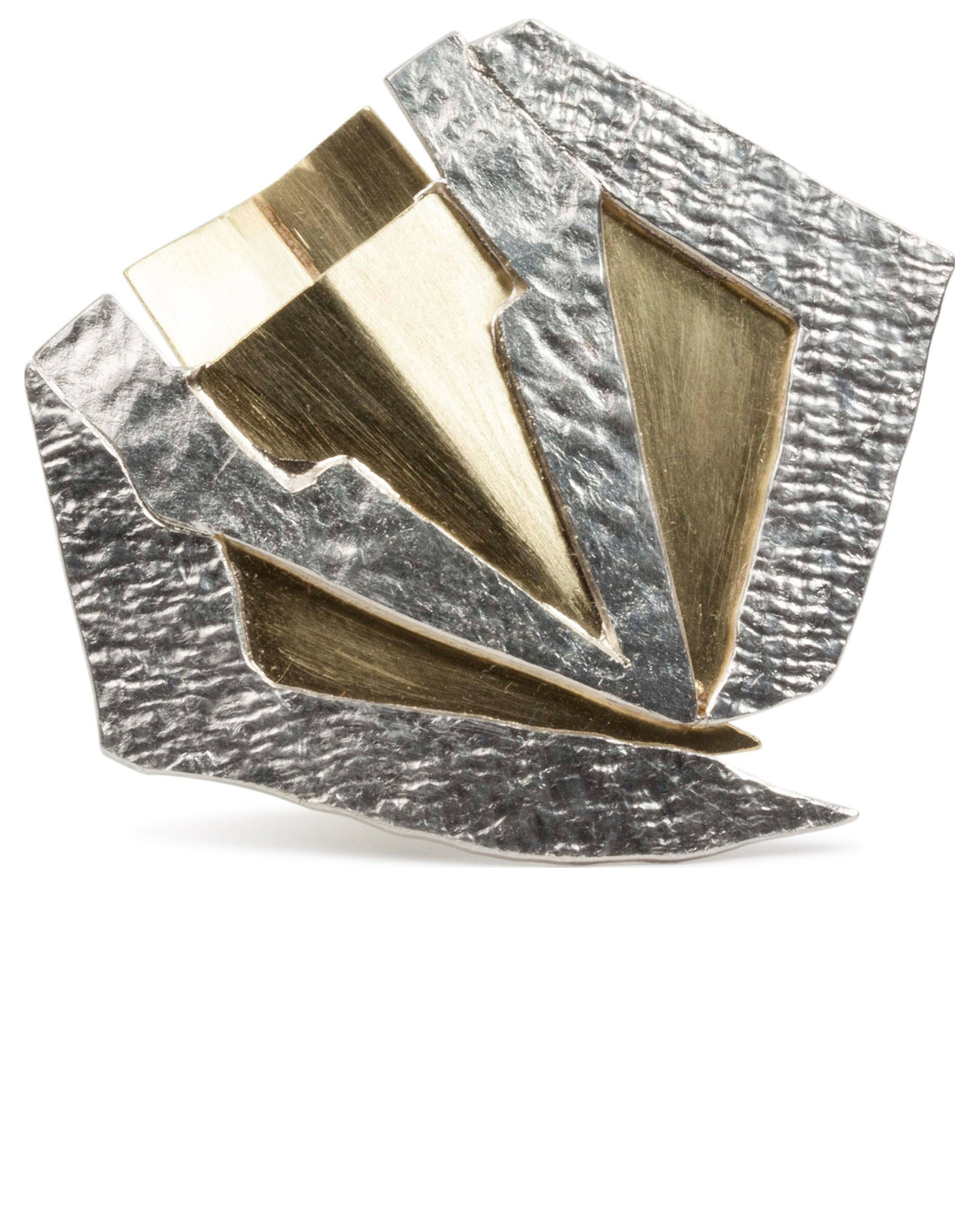 925 Silberbrosche mit 750 Gold - Goldschmiede Krack