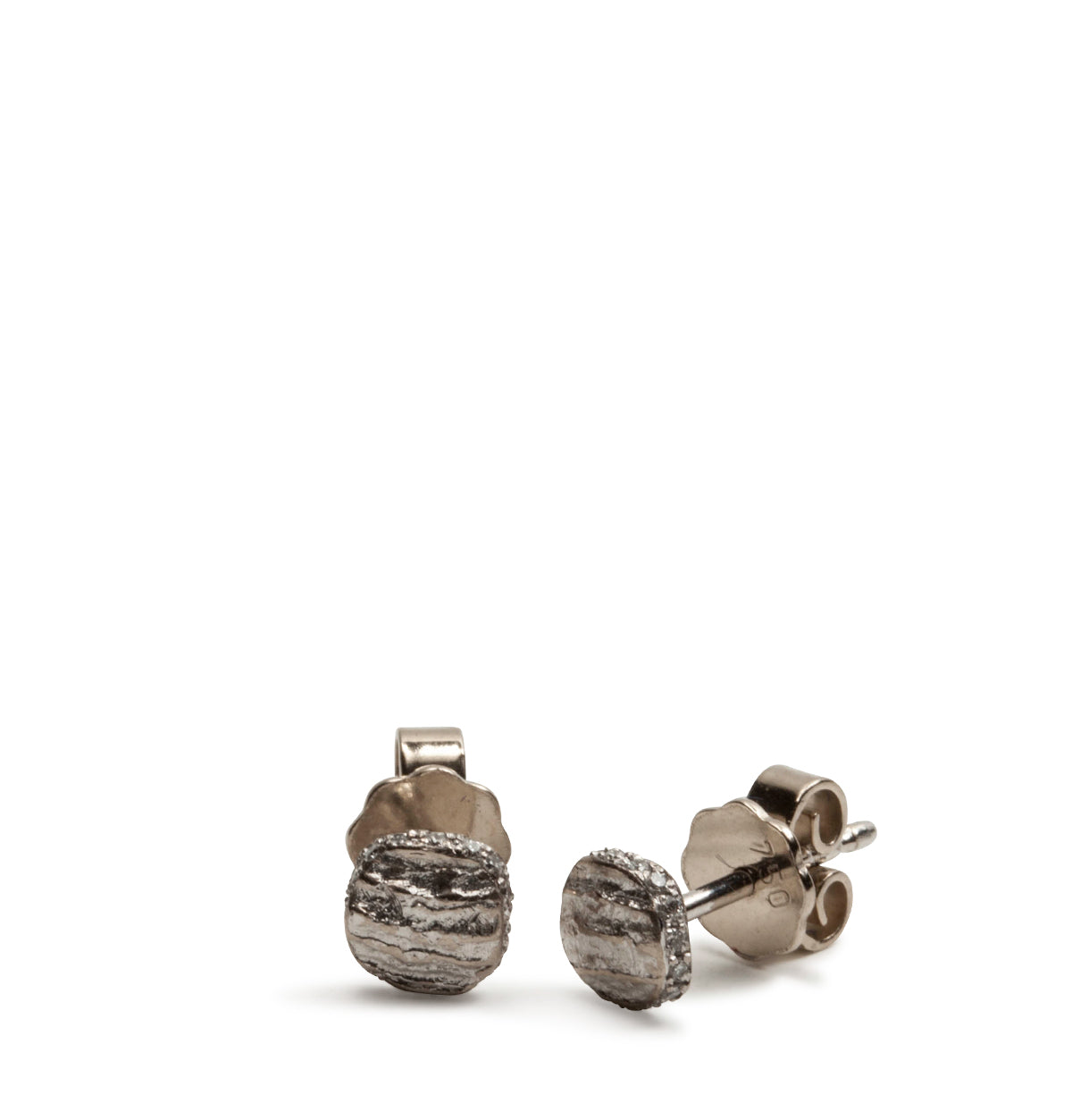 Ohrstecker mit Struktur - 6 mm - Goldschmiede Krack - Trauringe & Unikatschmuck aus Deidesheim