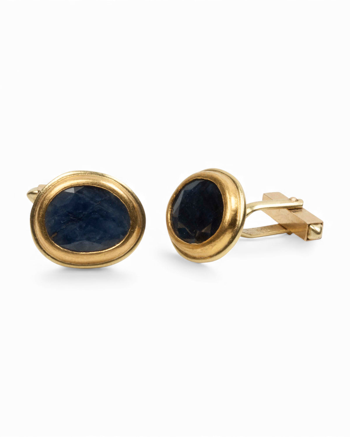 750 Gold Manschettenknöpfe mit Saphiren (8,5 ct) - Unikat - Goldschmiede Krack - Trauringe & Unikatschmuck aus Deidesheim