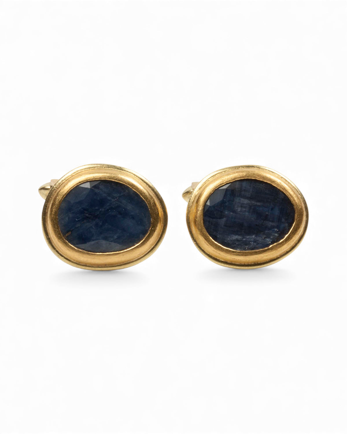 750 Gold Manschettenknöpfe mit Saphiren (8,5 ct) - Unikat