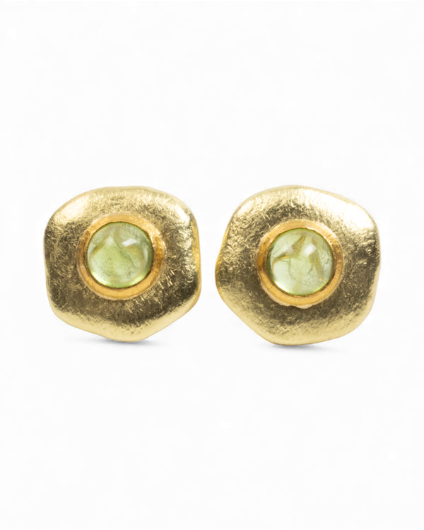 750 Goldohrschmuck mit Peridot (11.05 ct) - Unikat - Goldschmiede Krack - Trauringe & Unikatschmuck aus Deidesheim