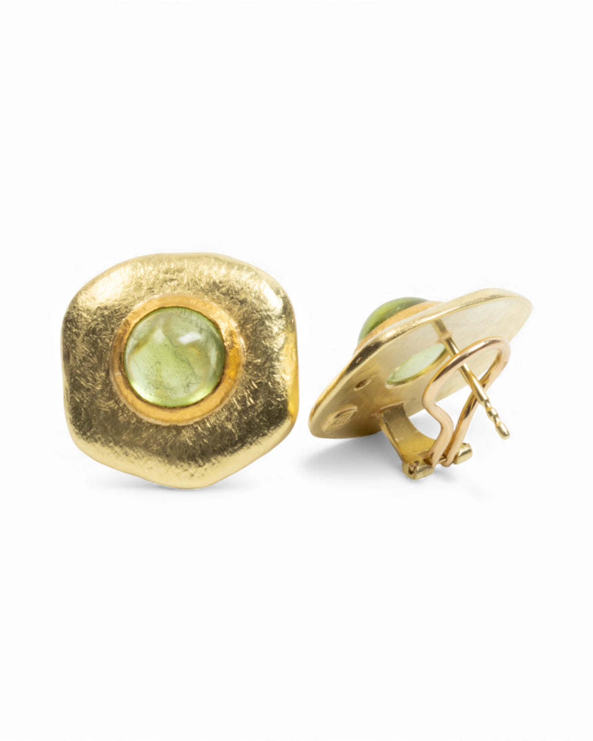 750 Goldohrschmuck mit Peridot (11.05 ct) - Unikat - Goldschmiede Krack - Trauringe & Unikatschmuck aus Deidesheim
