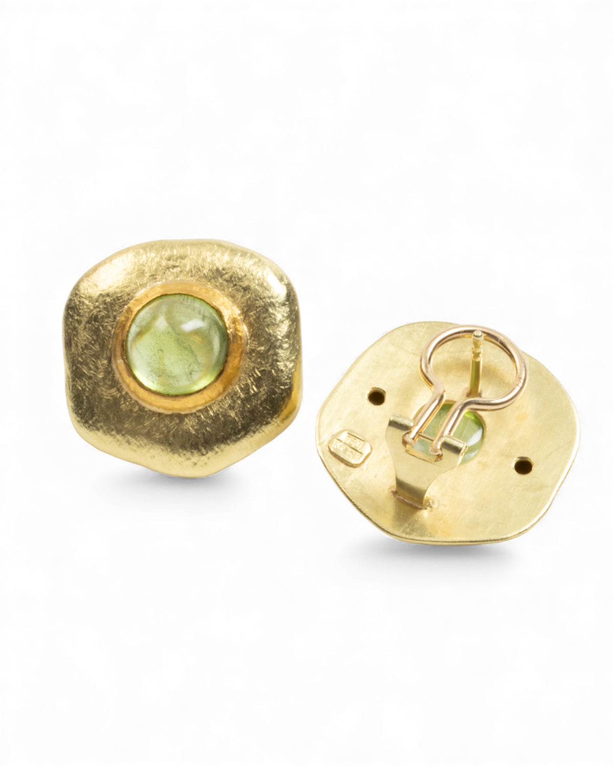 750 Goldohrschmuck mit Peridot (11.05 ct) - Unikat - Goldschmiede Krack - Trauringe & Unikatschmuck aus Deidesheim
