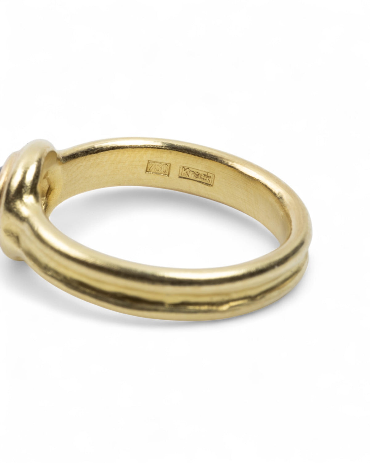 750 Goldring mit blauem Saphir (1.16 ct)