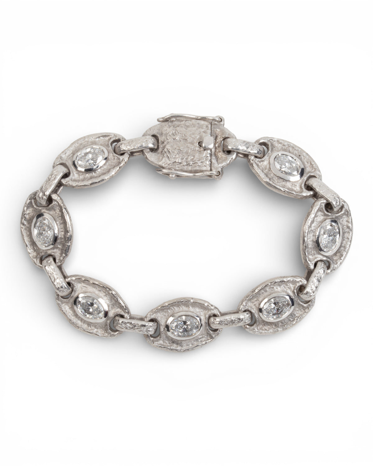 750 Weißgold Armband mit LG Diamanten (5.14 ct) - Goldschmiede Krack - Trauringe & Unikatschmuck aus Deidesheim